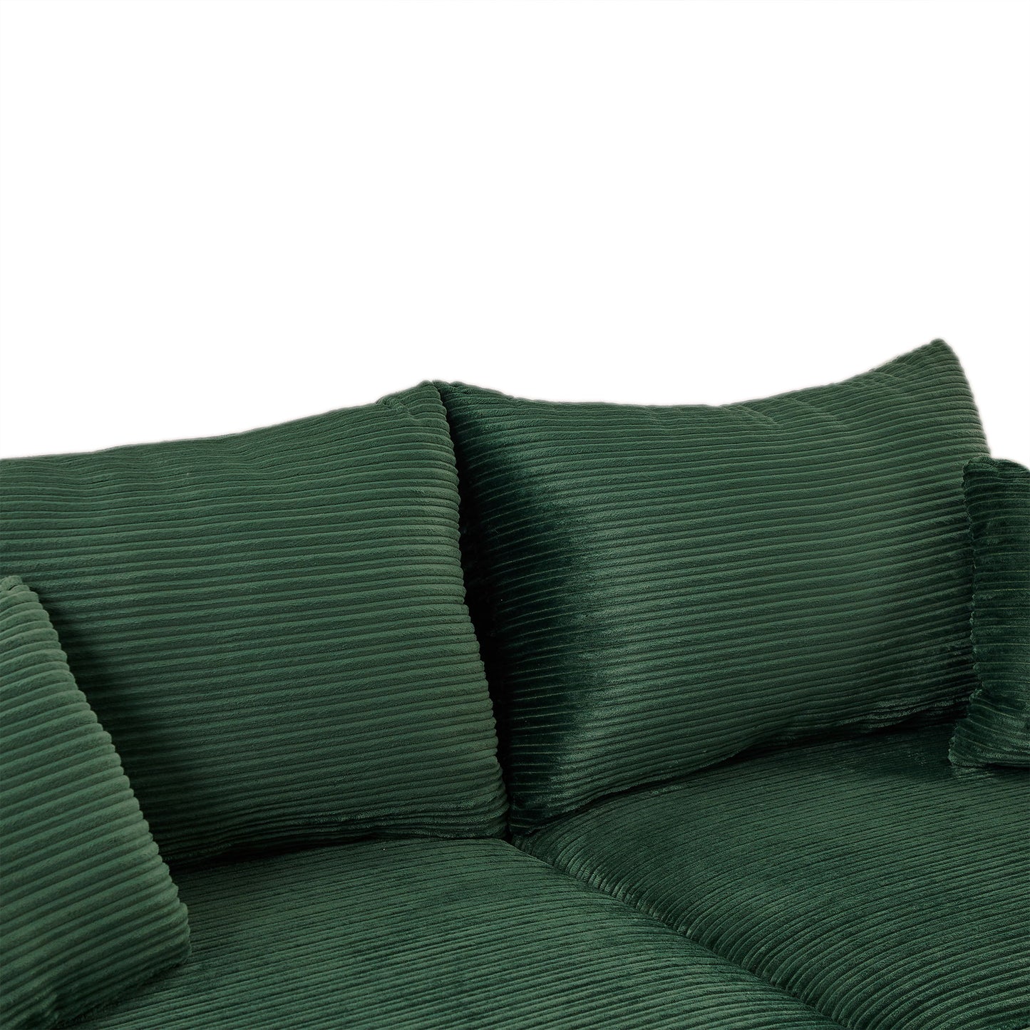 Modern Style Single Sofa Sofa Couch With Storage Space, A Movable Ottoman, Two USB Ports, Two Cup Holders, A Phone Holder For Living Room - Green