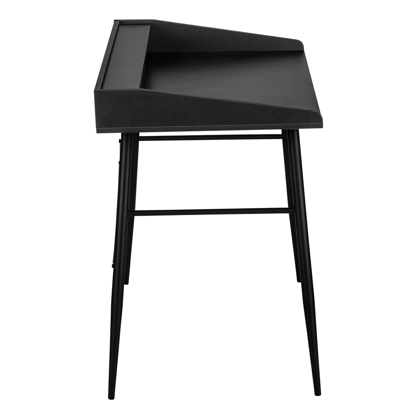 Computer Desk For Home Office, Laptop, Storage Shelves, Contemporary - Black