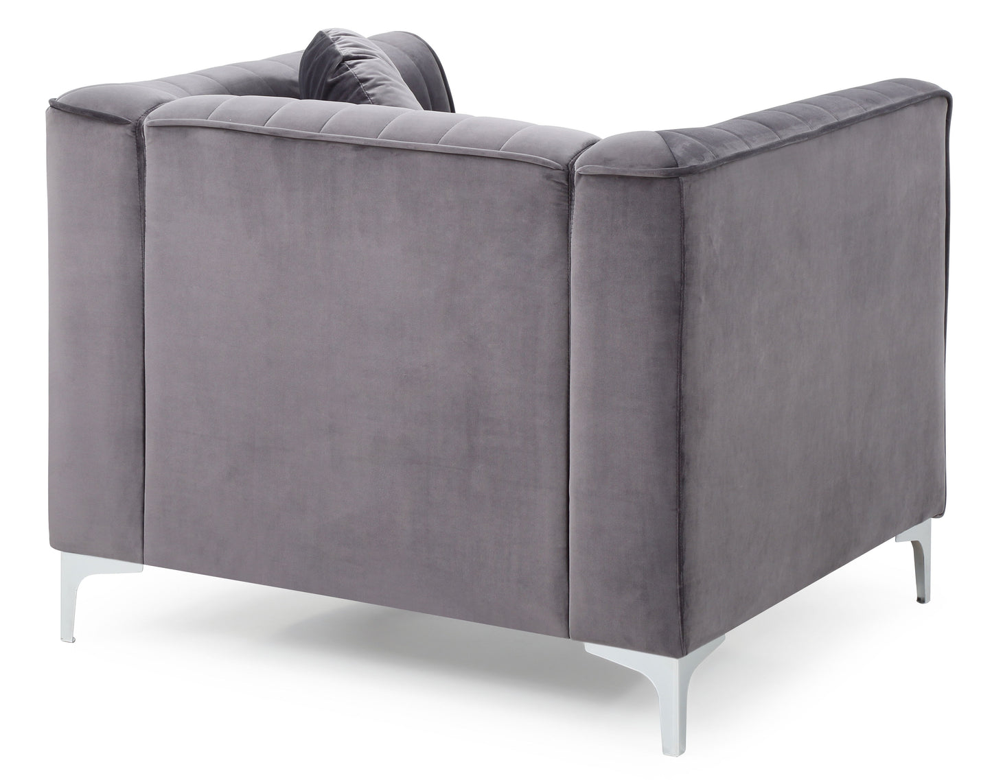 Contemporary Sloped Armchair - Gray