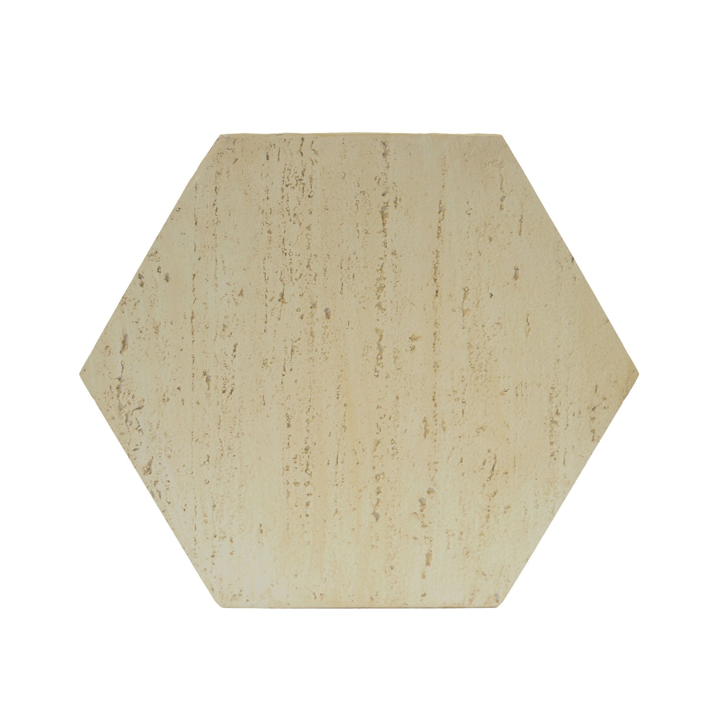 Hexagonal Archaistic Side Table High Quality Magnesium Oxide - Antique Brown