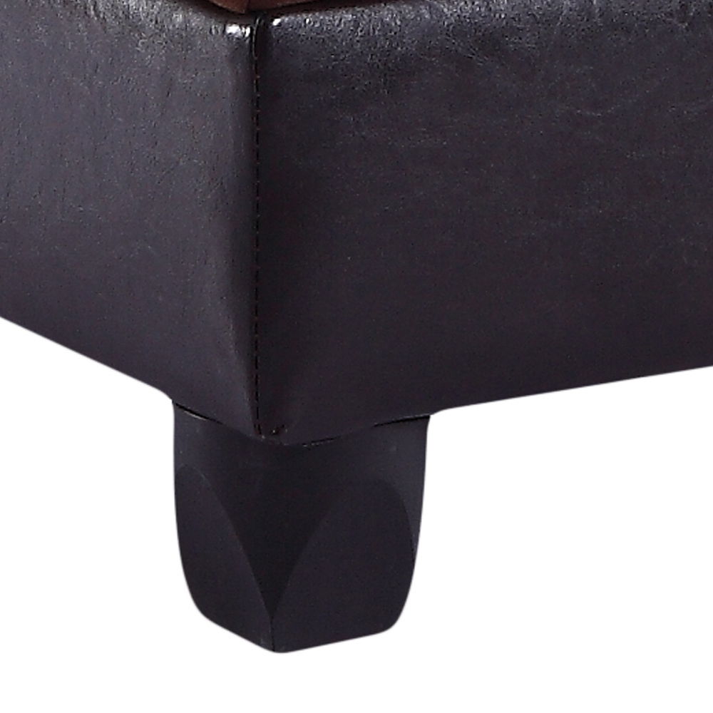 Upholstered Ottoman Elegant - Chocolate
