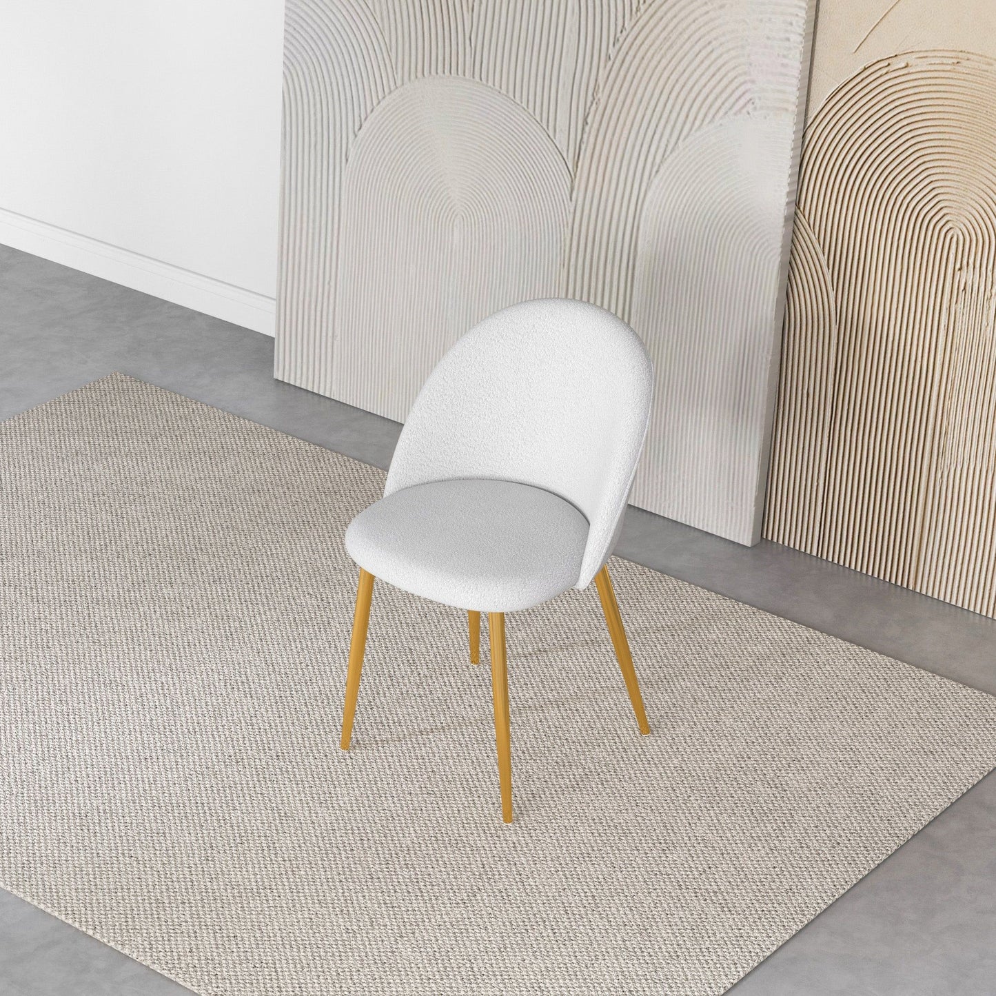 Marion - Mid-Century Modern Dining Chair (Set of 2) - Gold / White