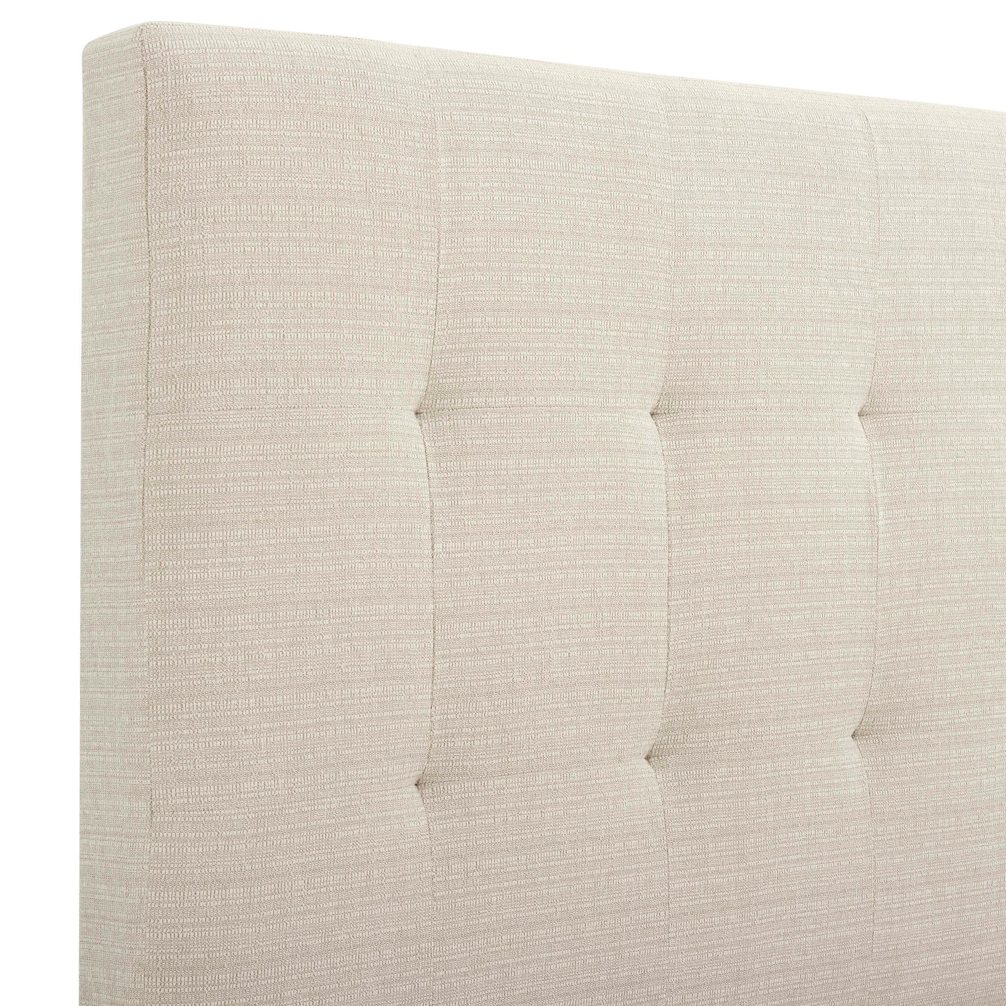Queen Size Tufted Upholstered Platform Bed - Beige