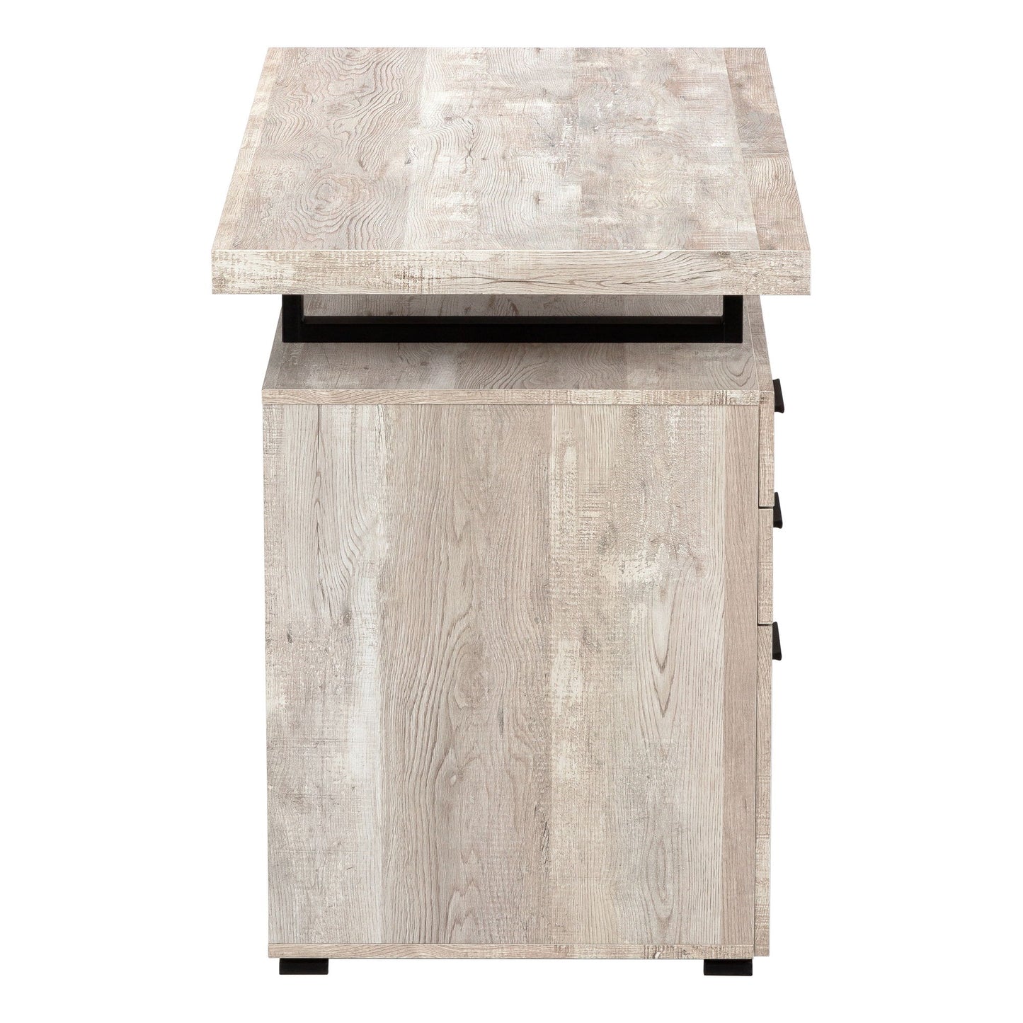 Computer Desk For Home Office, Laptop, Left, Right Set - Up, Storage Drawers - Taupe