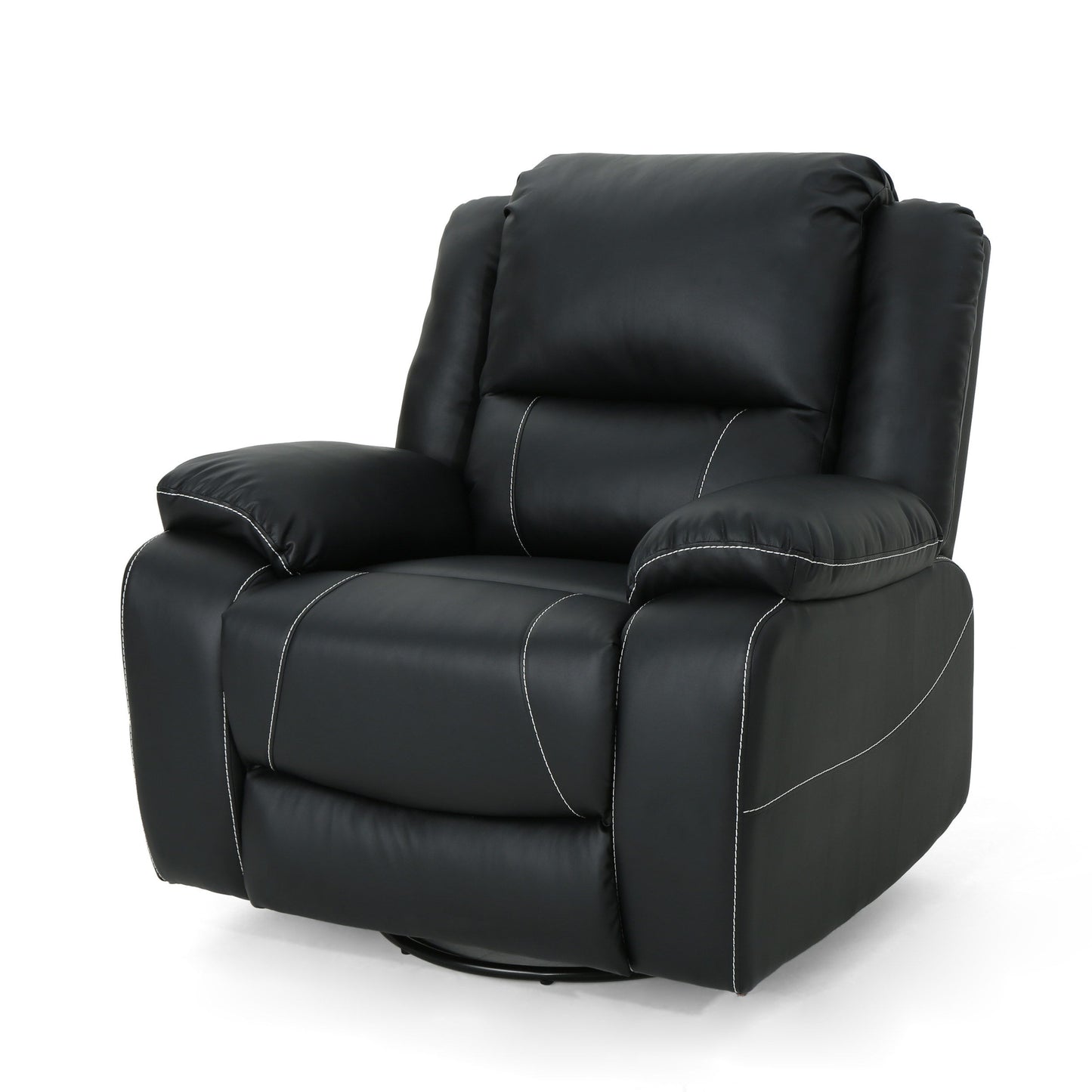 Wide Manual Swivel Standard Recliner - Black