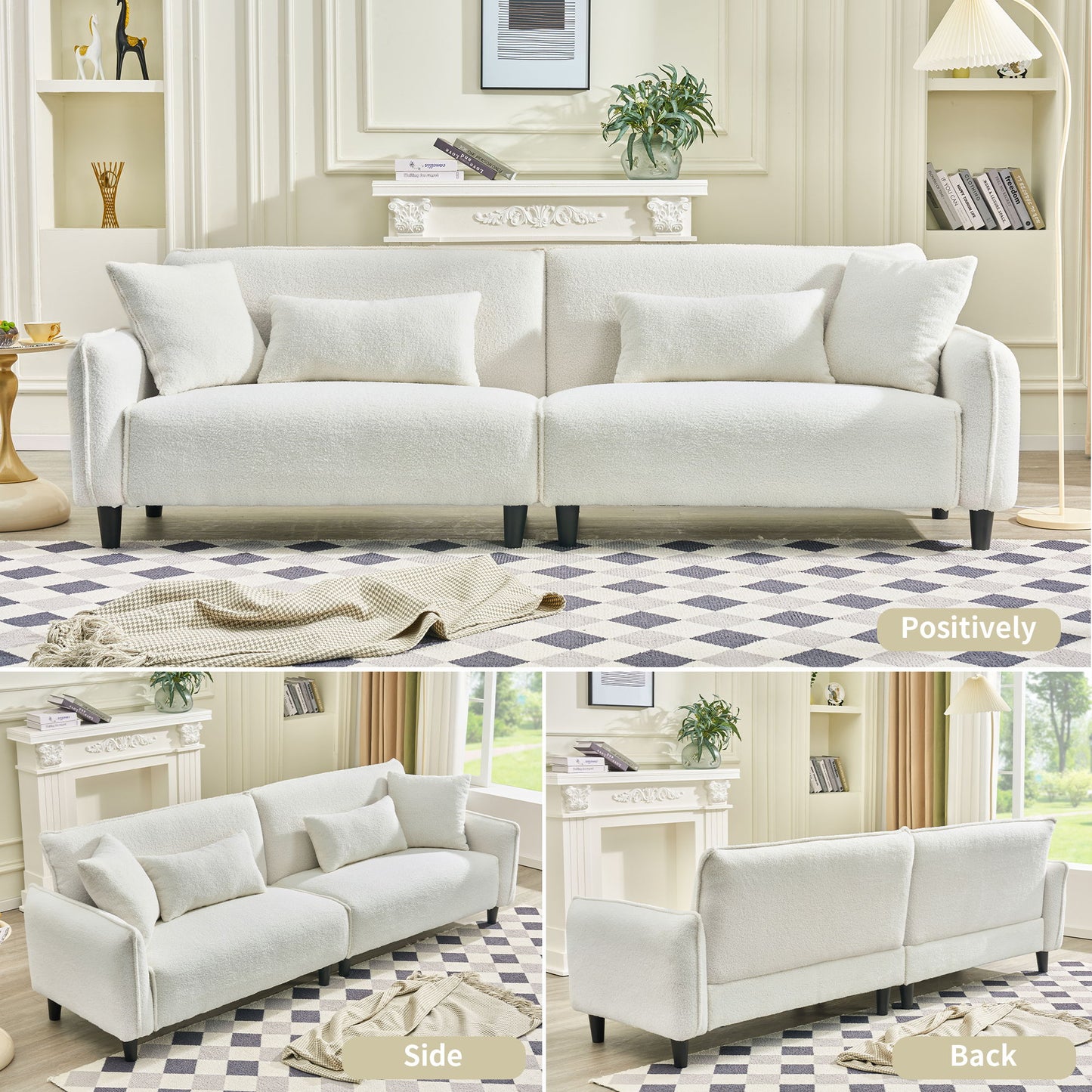 Teddy Velvet Sofa Soft & Comfortable - Beige