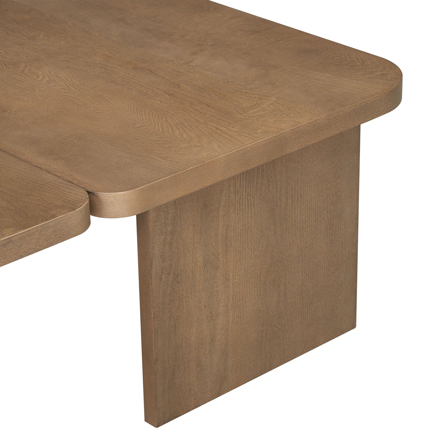 Modern Minimalist Coffee Table Set, Rectangle Coffee Table With Splicing Design, Multifunctional Combination Table For Living Room - Natural