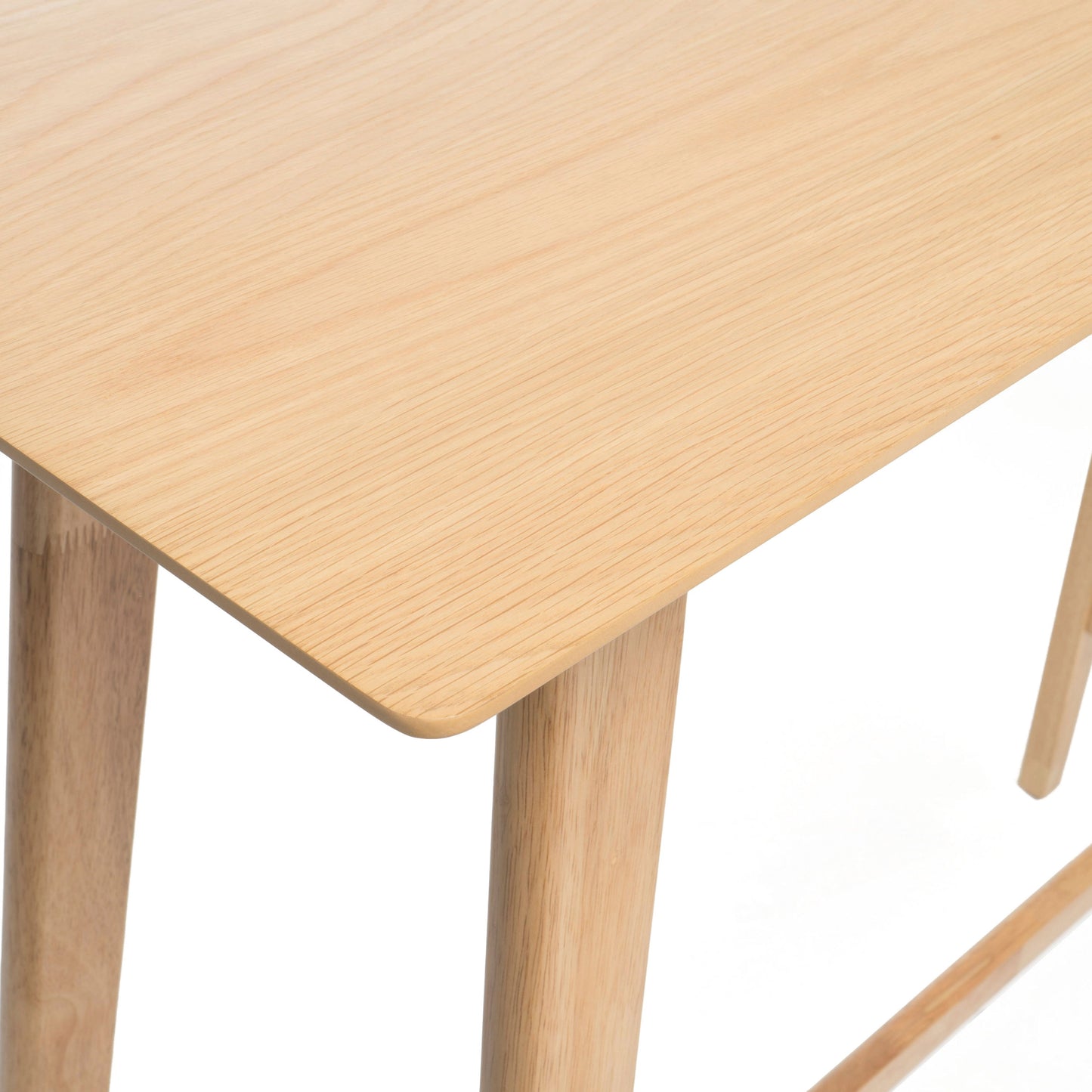 Bar Height Dining Table With Splayed Legs And Elongated Rectangular Top - Natural