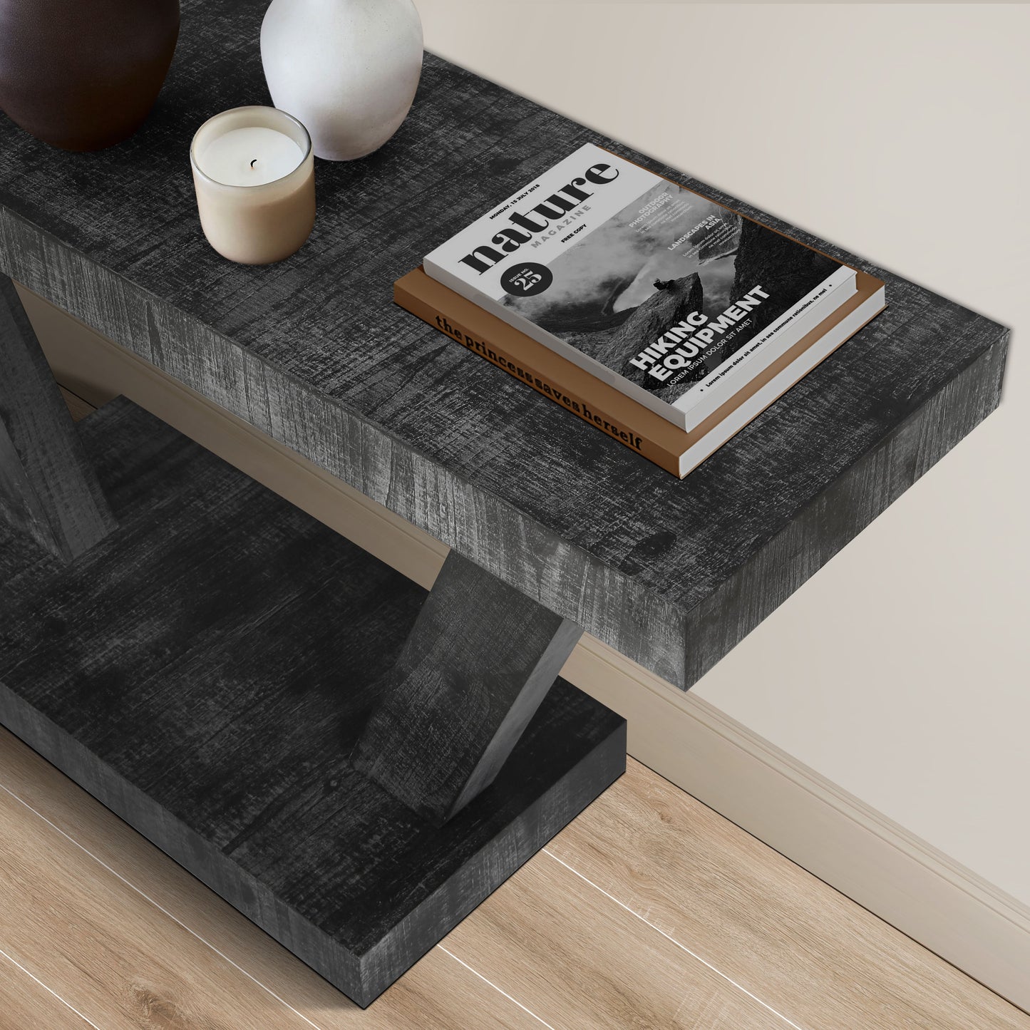Vintage Distressed Wood Entryway Bench With 2 Tier Storage, Rustic Wide Design - Antique Black