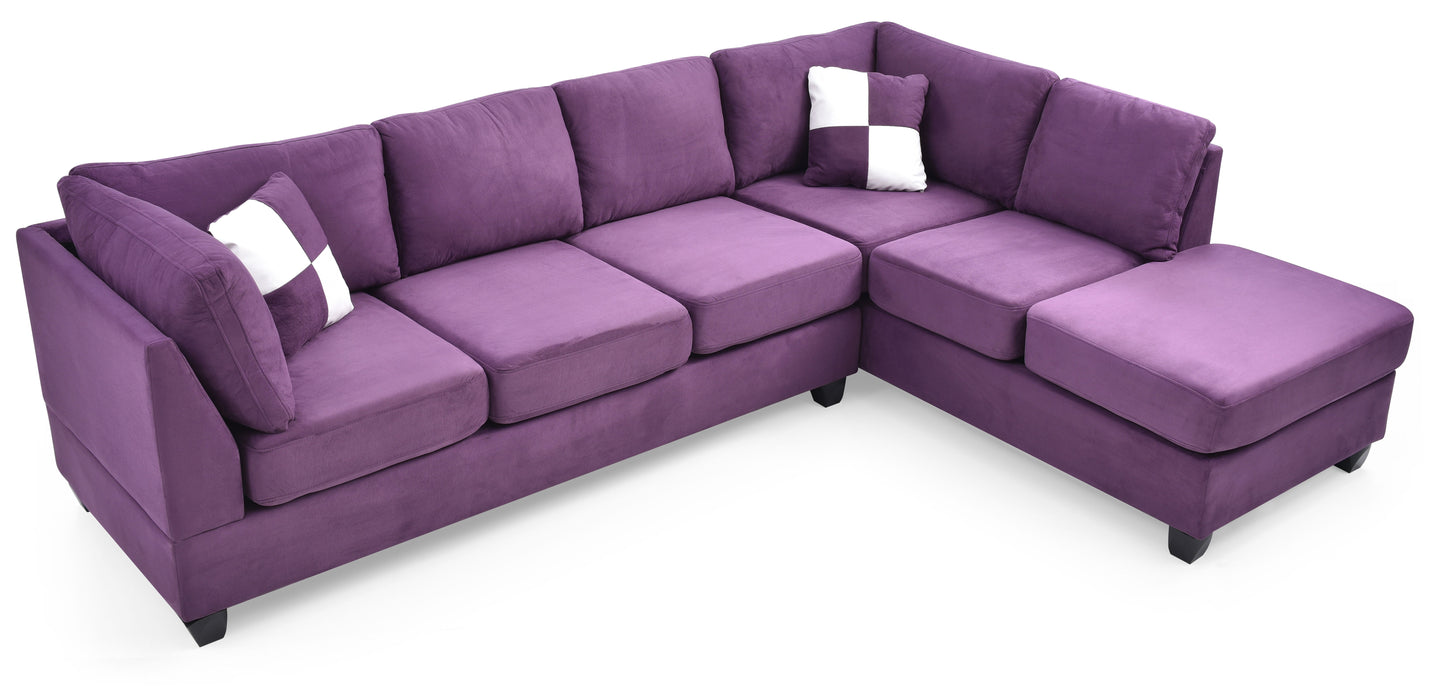 Malone - Sectional - Purple
