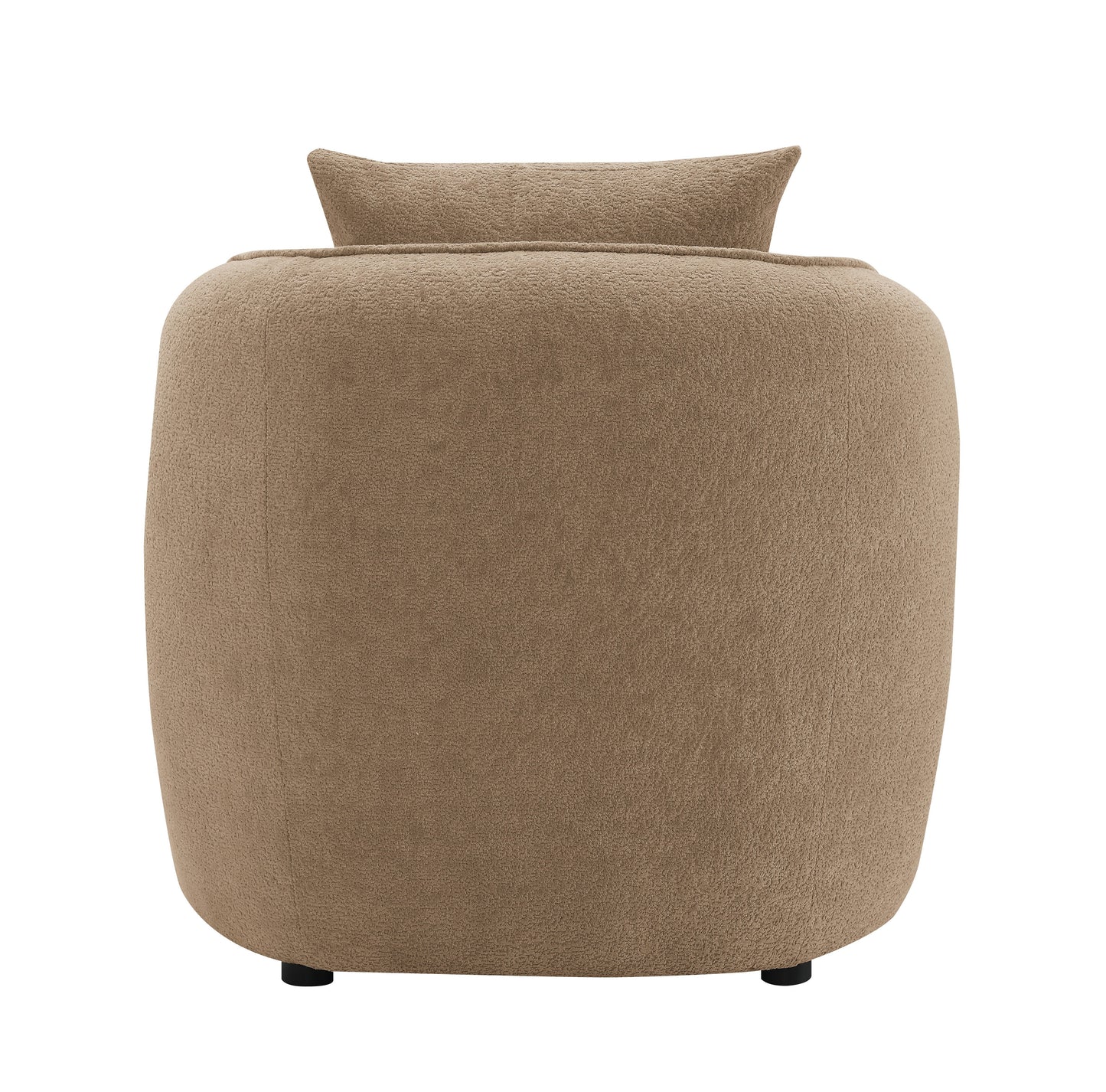 Keith - Chenille Chair With 1 Matching Color Toss Pillows - Brown