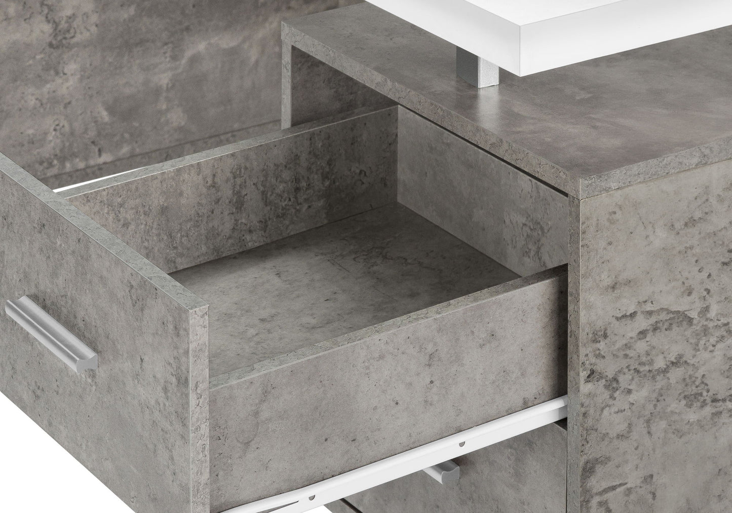 Computer Desk For Home Office, Laptop, Left, Right Set - Up, Storage Drawers, Modern - White