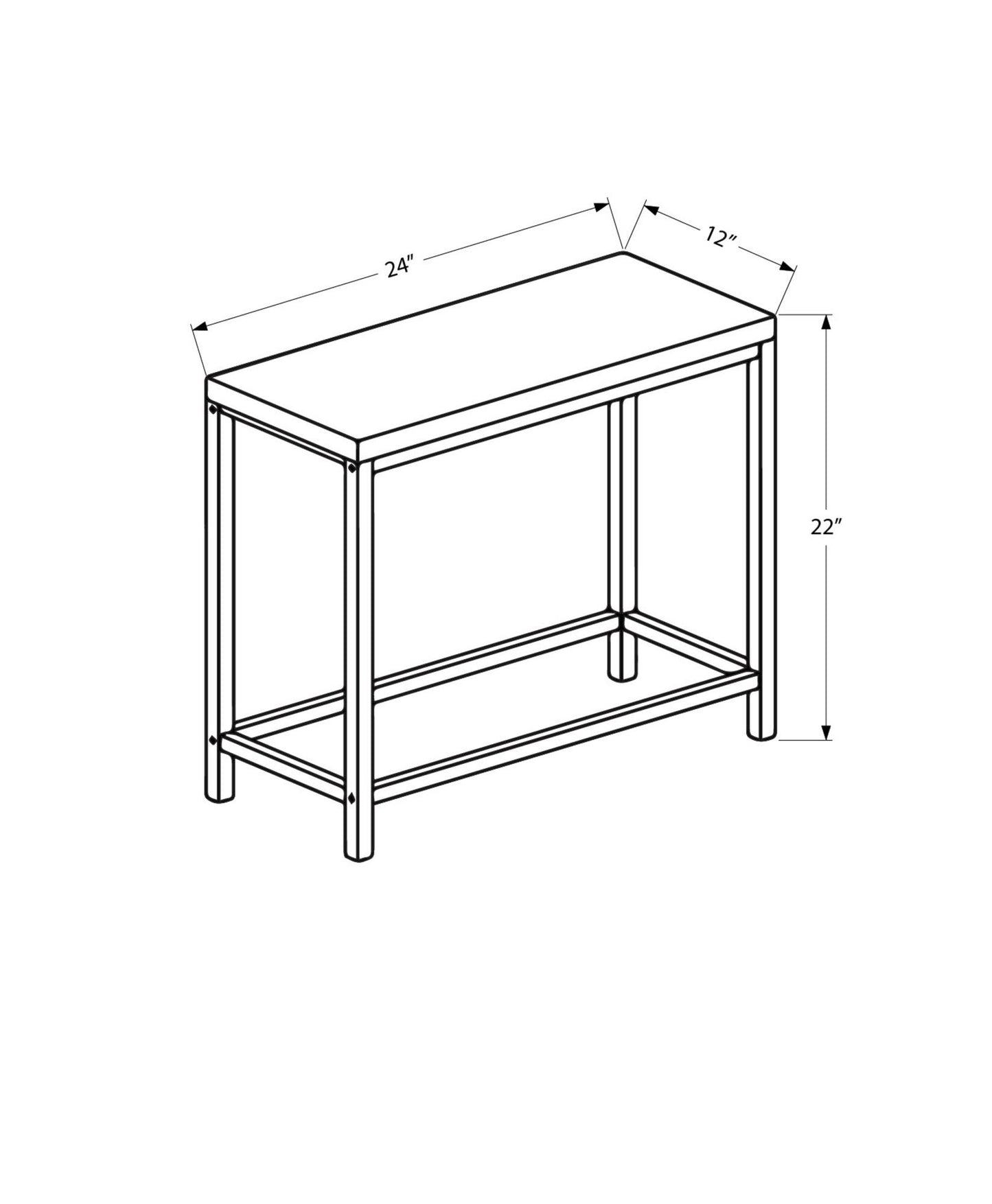 Accent Table, Side, Transitional - Brown