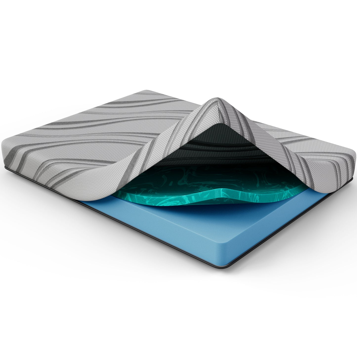 Bib Nl - 8" California King Pro Gel Foam - Firm - Dark Gray