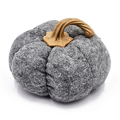 Pumpkin Ornament Decor For Holiday Harvest Festival Fall Festival & Thanksgiving (Set of 3) - Gray