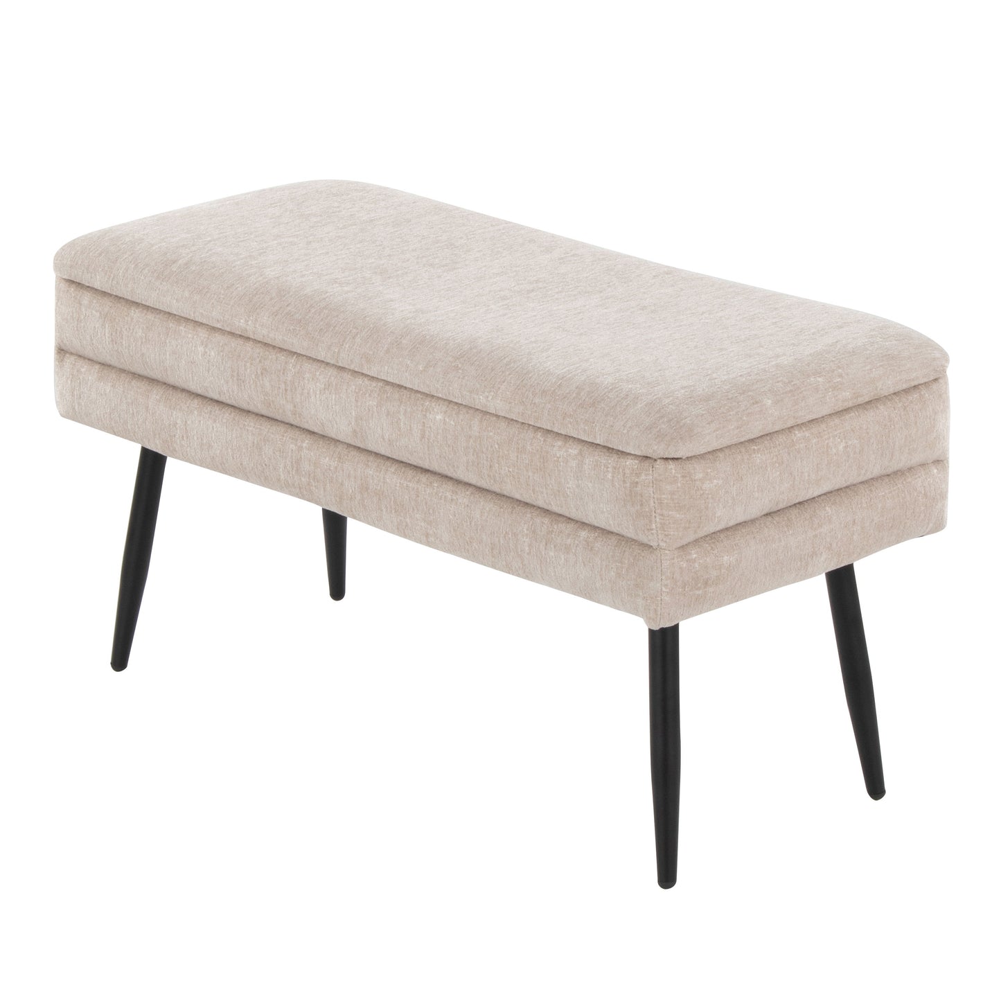 Neapolitan - Contemporary Storage Bench - Black / Light Brown