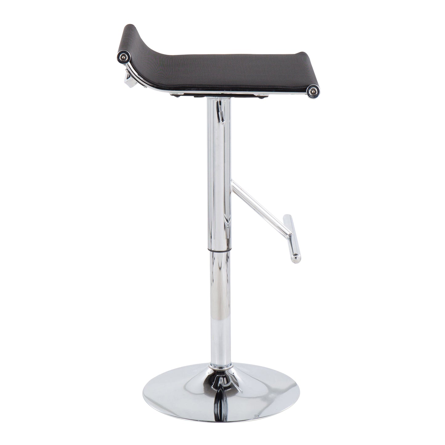 Mirage Ale - Contemporary Adjustable Bar Stool - Chrome / Black Mesh