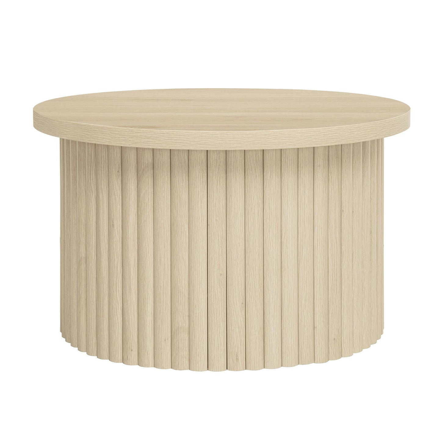 Coffee Table (Set of 2), Round Coffee Table, Modern Side Tables Accent End Table For Living Room, Apartment - Natural