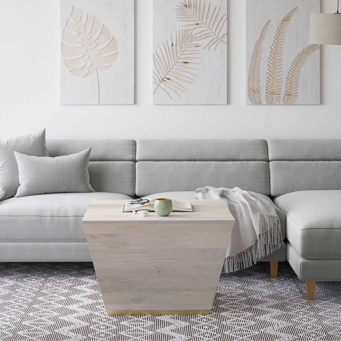 Abba - Square Coffee Table - White Wash