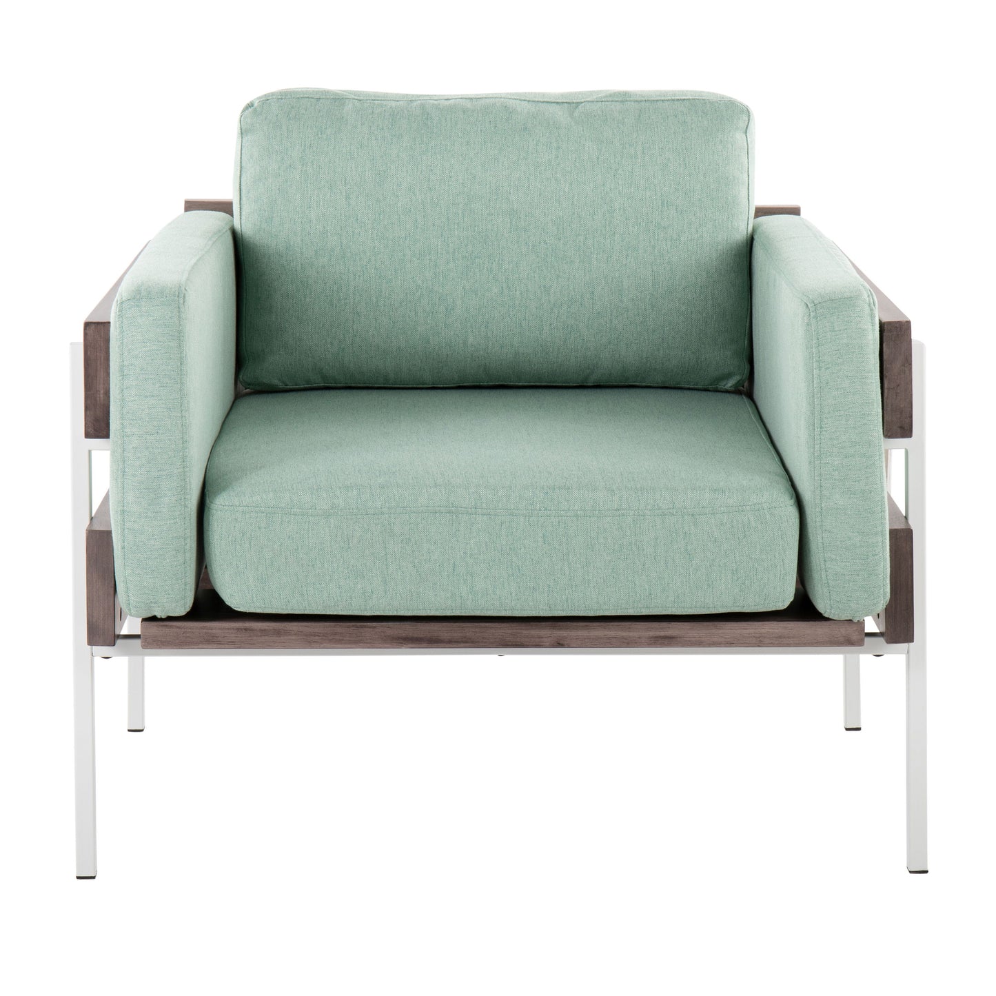 Kari - Farmhouse Chair - White / Gray / Light Green