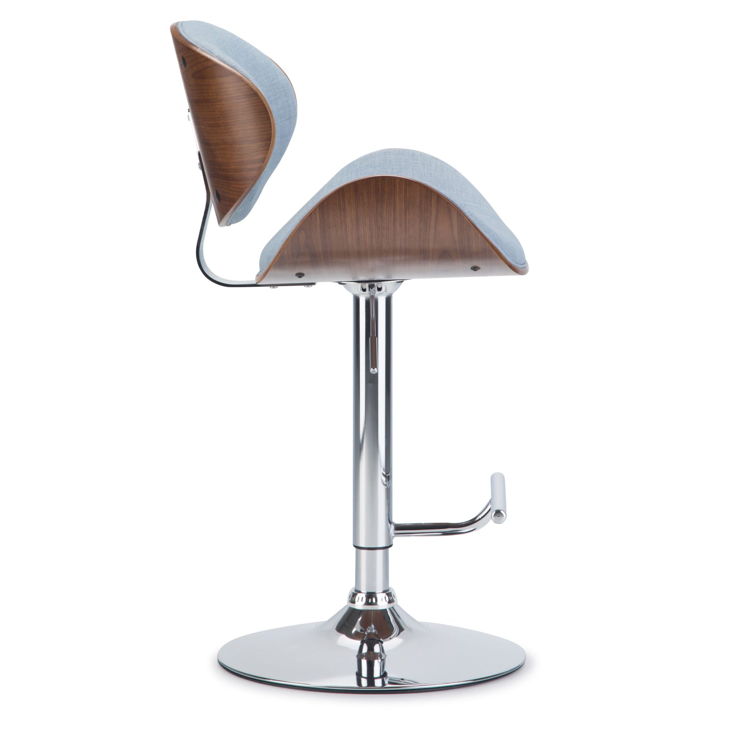 Marana - Bentwood Adjustable Swivel Bar Stool - Denim Blue