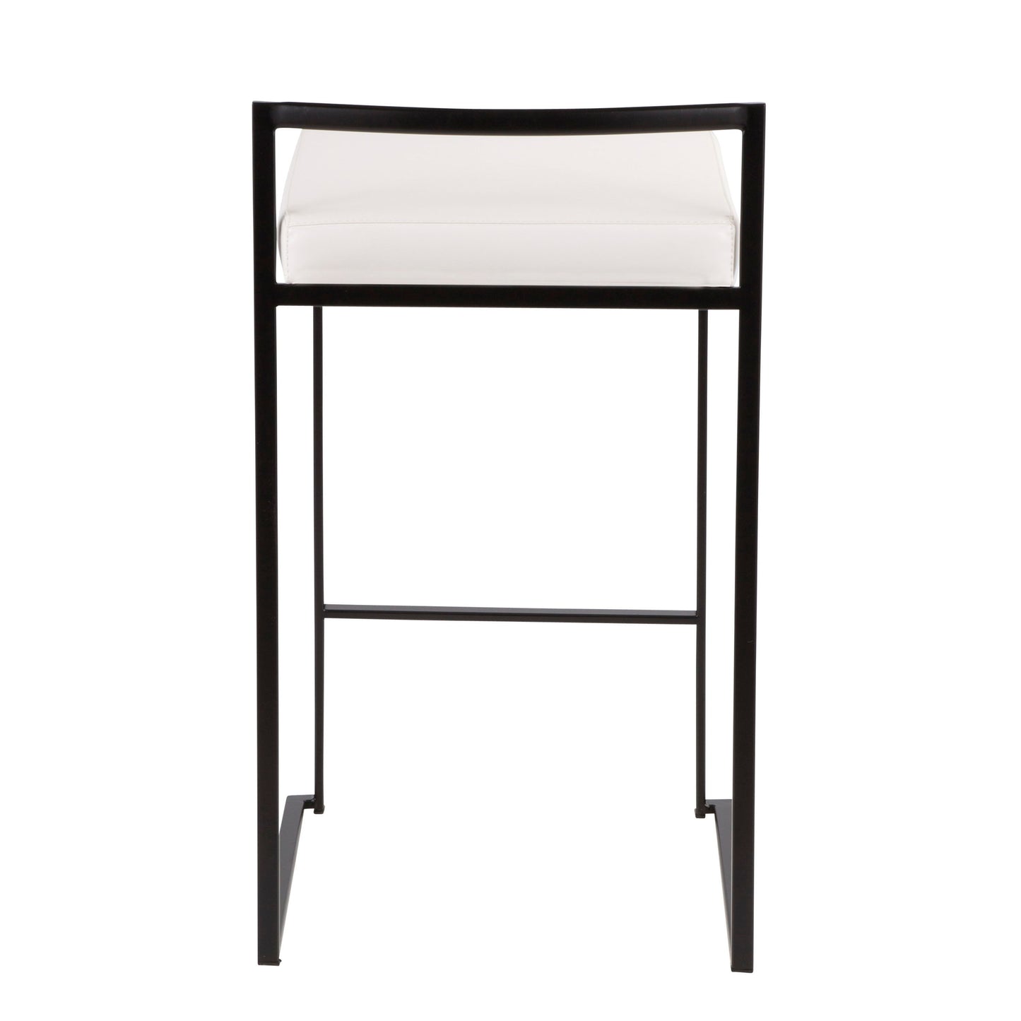 Fuji - Contemporary Stackable Counter Stool (Set of 3) - Black / White