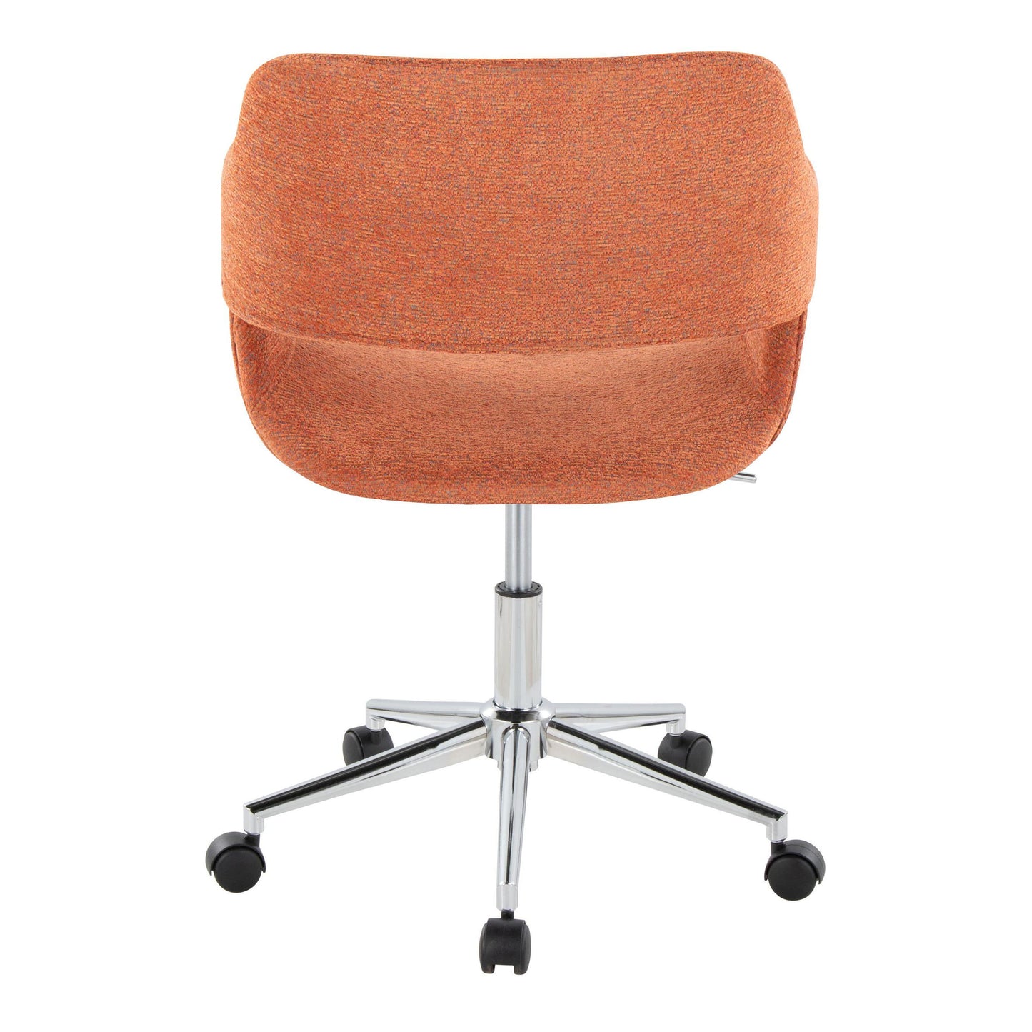 Margarite - Contemporary Task Chair - Chrome / Orange