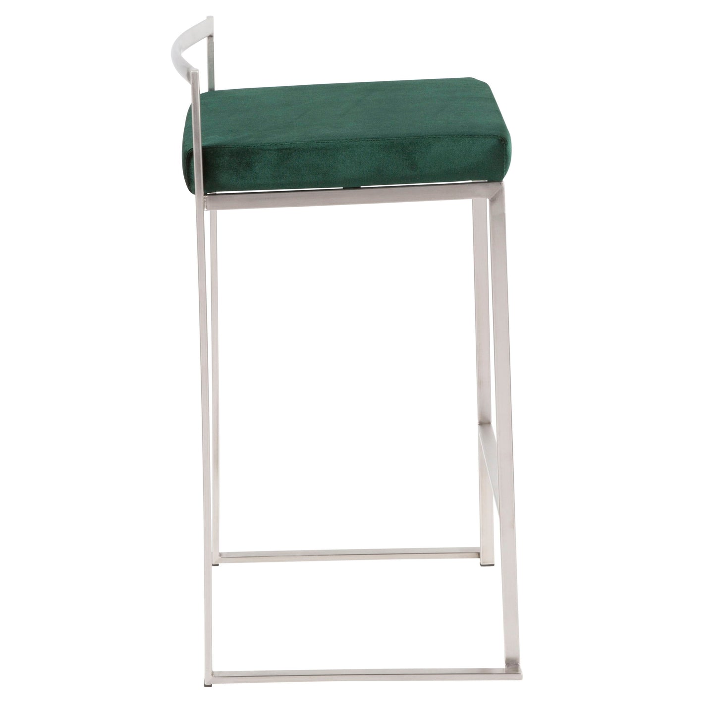 Fuji - Contemporary Stackable Counter Stool (Set of 2) - Green