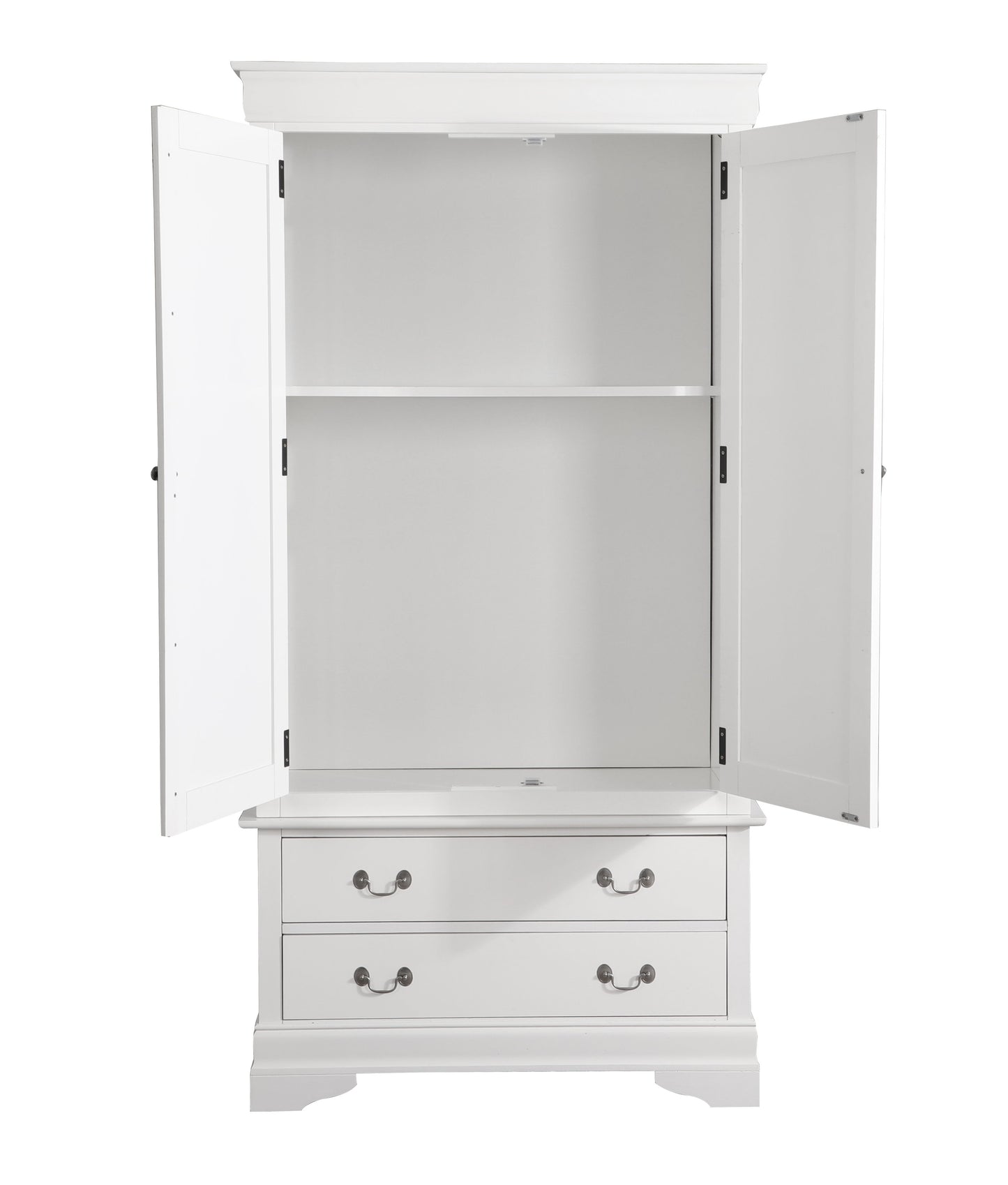 Elegant Traditional Armoire - White