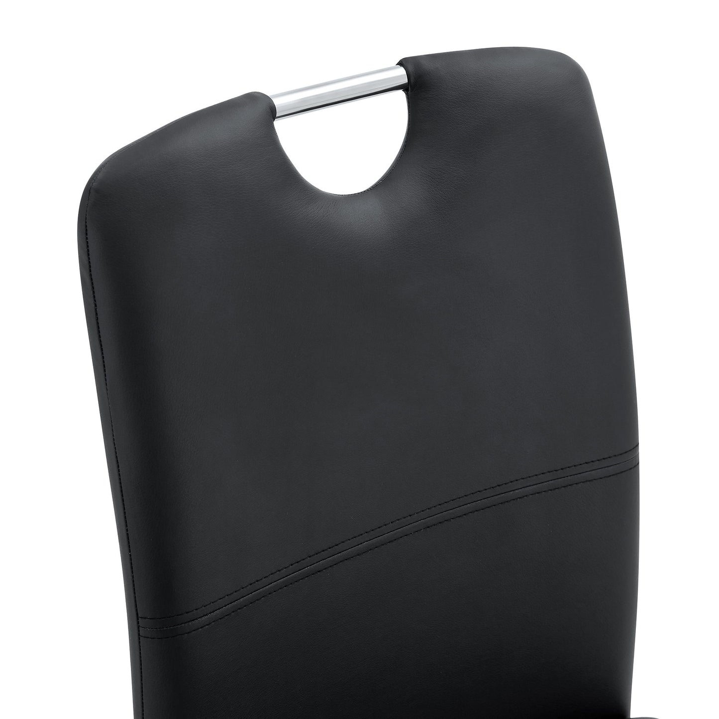 (Set of 4) Thickened Dining Chairs With Built In Spring Packages And Ergonomic Design Perfectly Blending Comfort And Elegance - Black