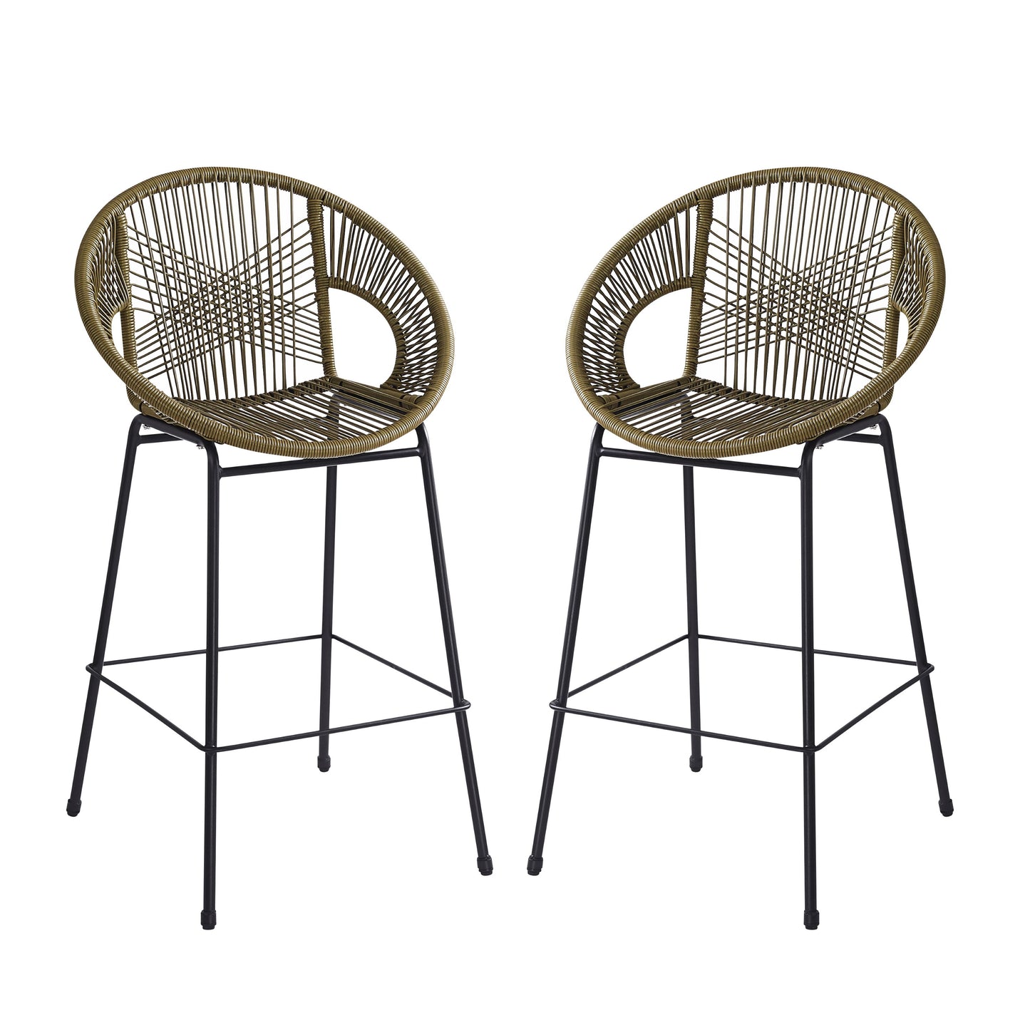 Ferrara - Outdoor Patio Barstool (Set of 2) - Green