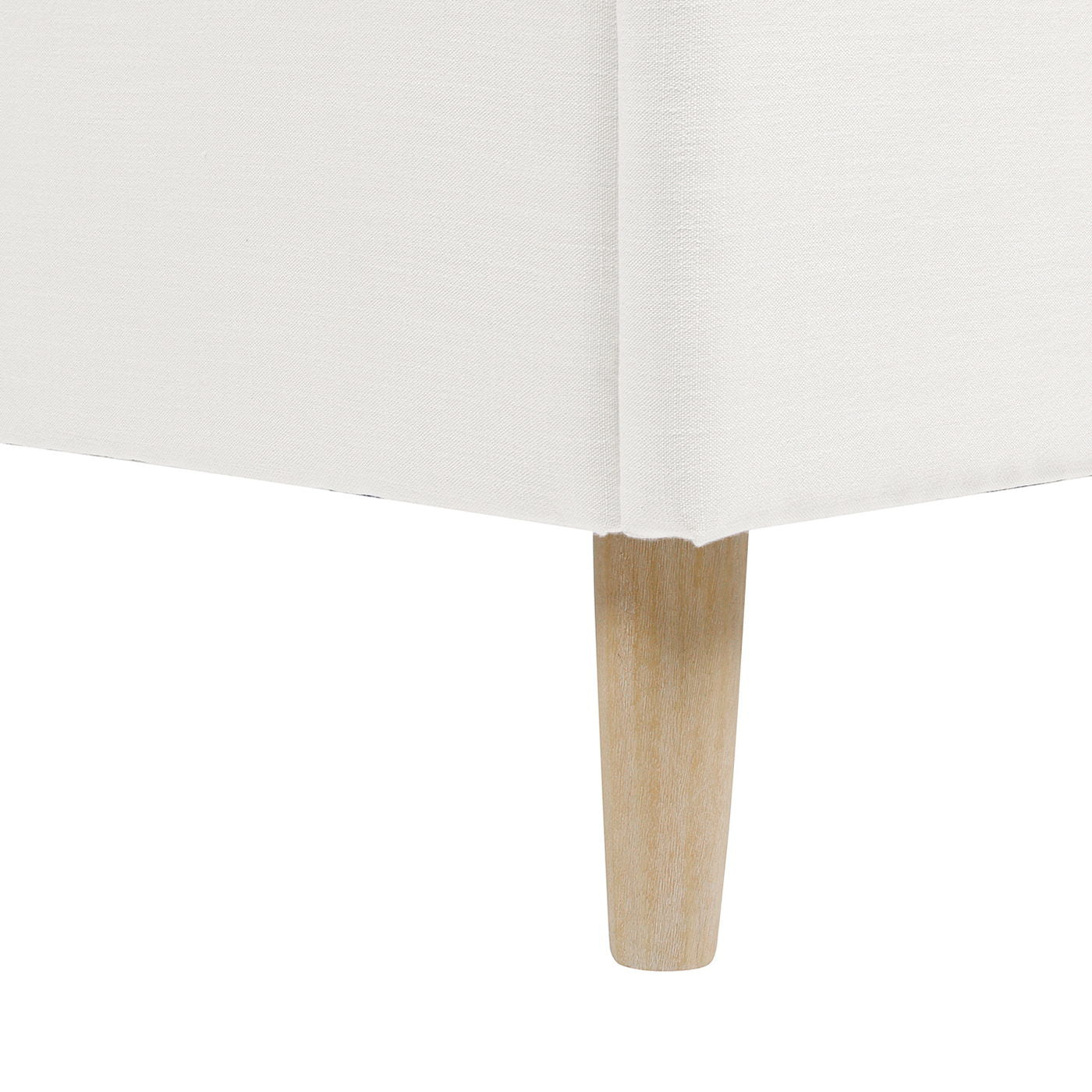 Stockholm - Queen Modern Wavy Headboard Platform Bed - Antique White