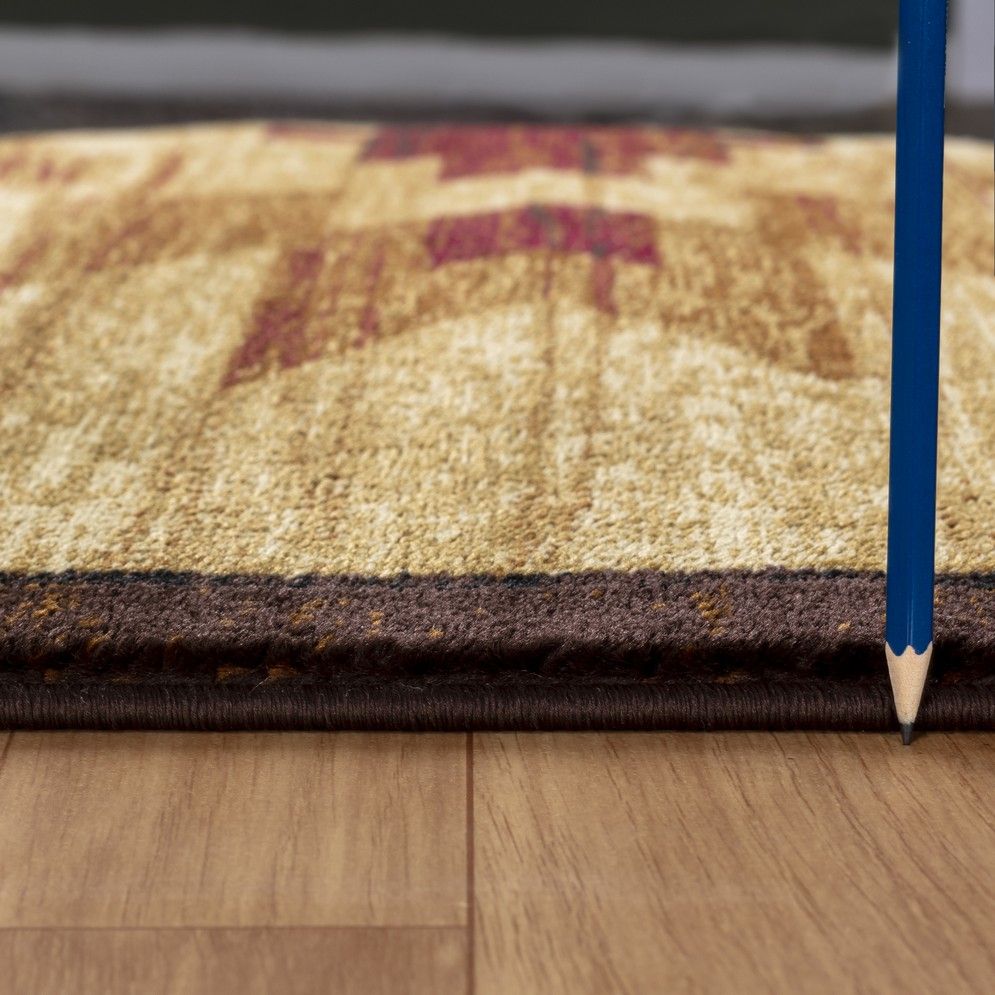 Nature's Nest - 7'10" X 10'3" Lodge Area Rug - Multi / Beige