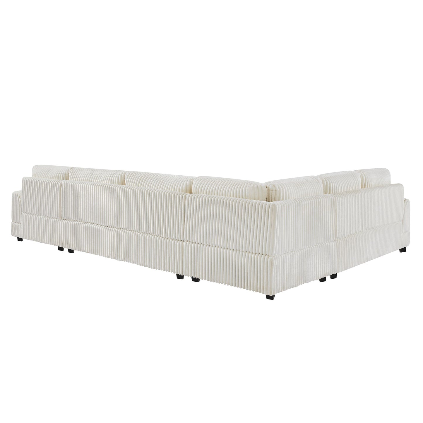 Oversized Sectional Sofa U - Shaped Sofa Couch Modern Sofa Upholstered In Soft Corduroy With A Chaise Lounge For Living Room - Beige