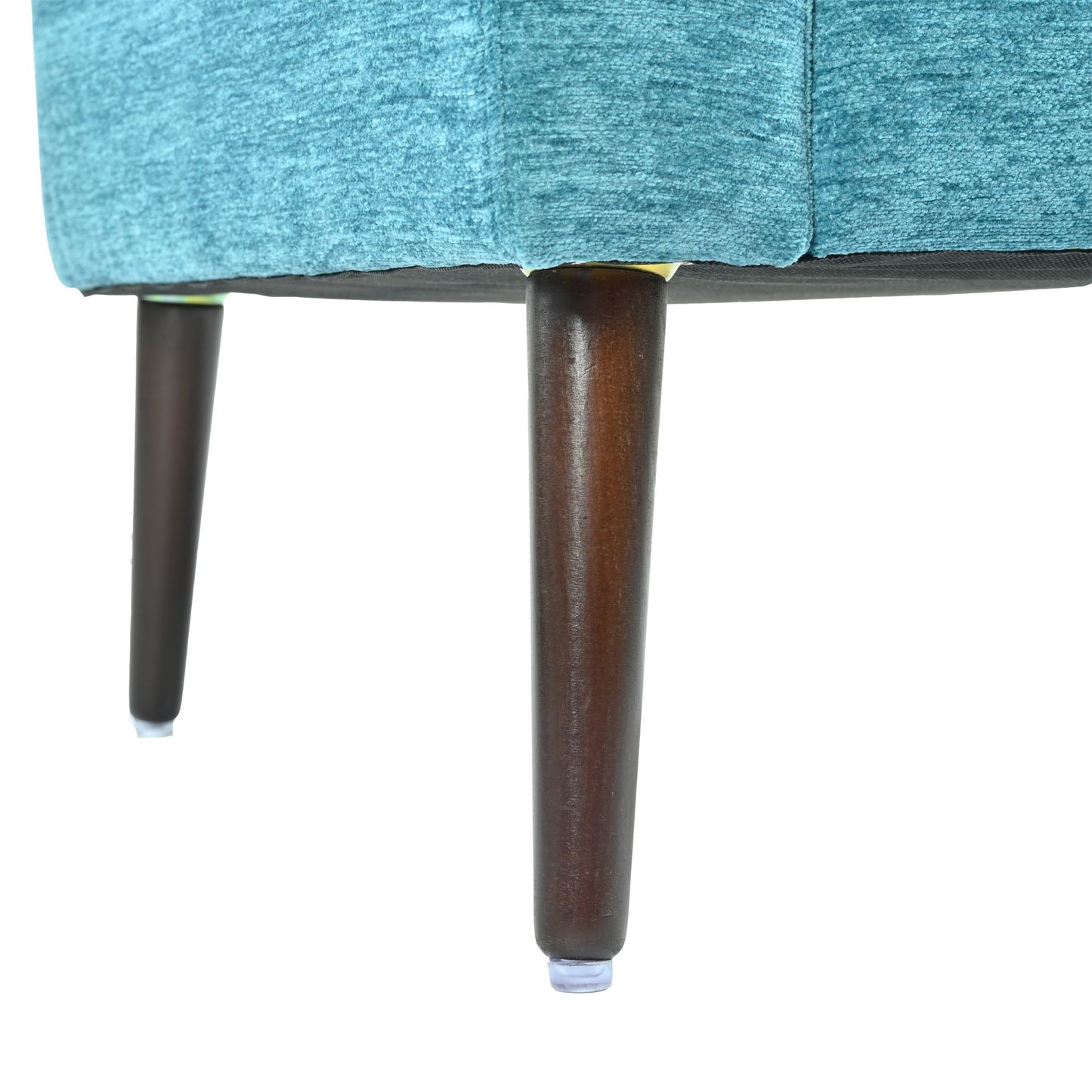 Accent Chair, Boucle Chair, Barrel Chair, Fabric Armchair Club Chair, Upholstered Arm Chair With Solid Wood Legs, Waist Pillow, Padded Single Chair For Living Room / Bedroom / Study / Waiting Room - Teal