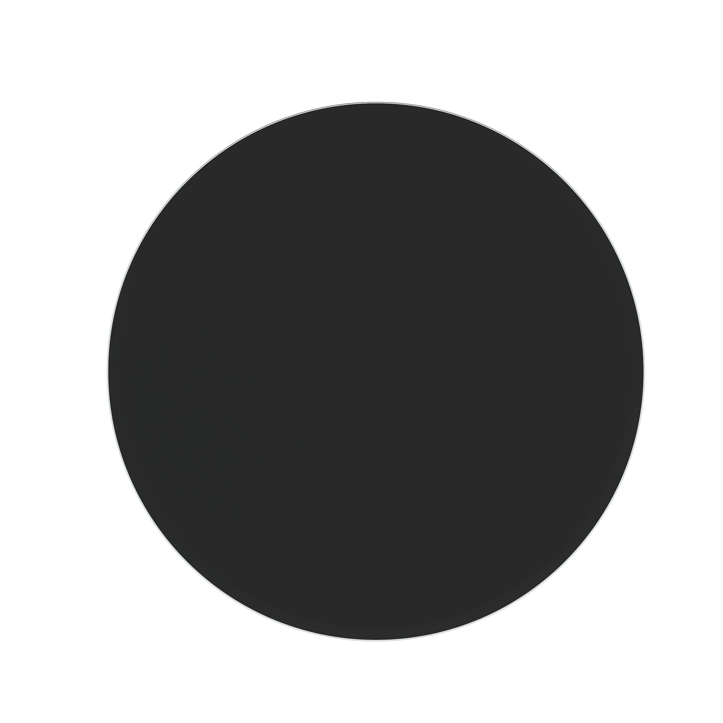 36" Round Tempered Glass Table Top Black Glass 2 / 5" Thick Beveled Polished Edge - Black