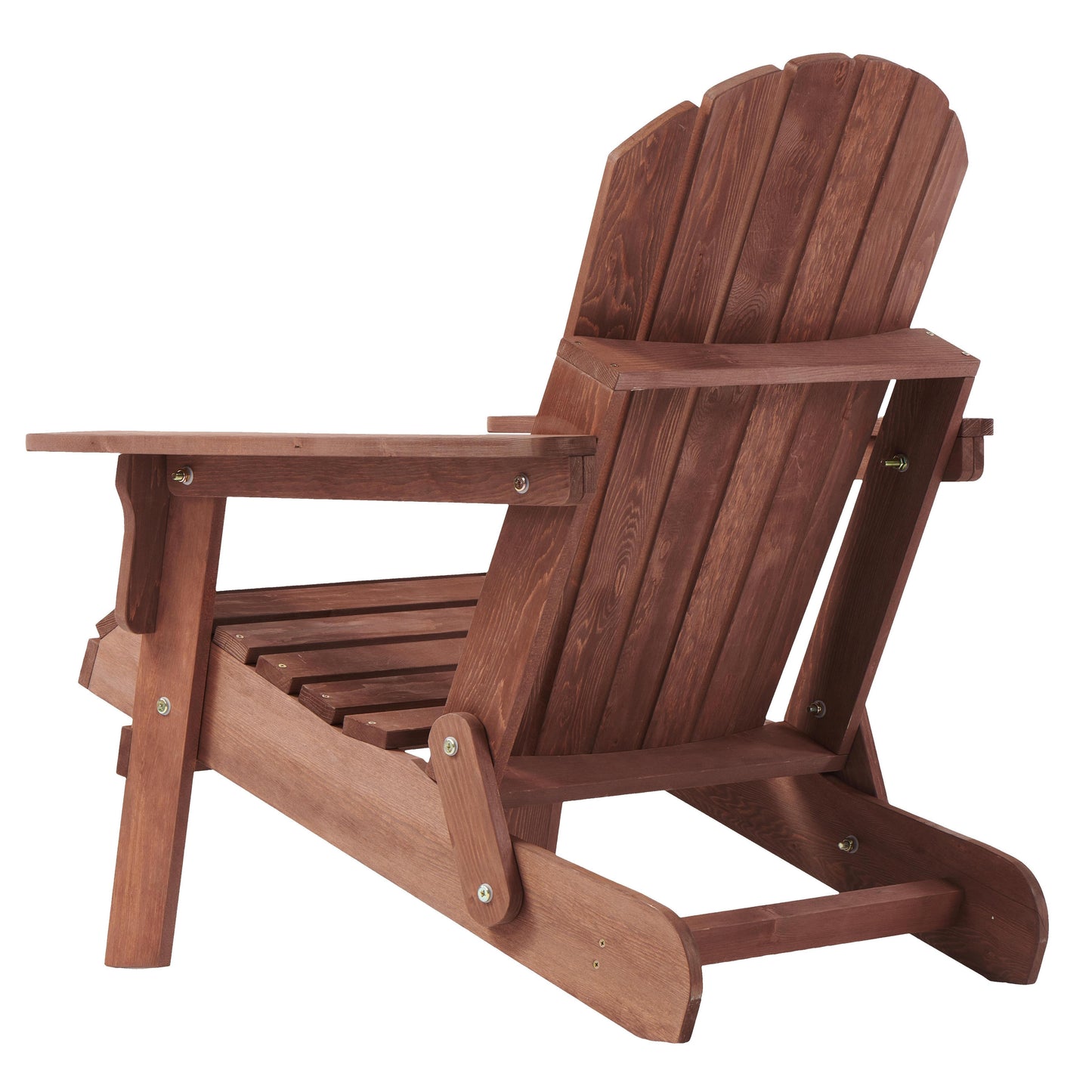 Oversize Outdoor Folding Adirondack Chair, Patio Chair For Garden Backyard Porch Pool Deck Firepit - Coffee
