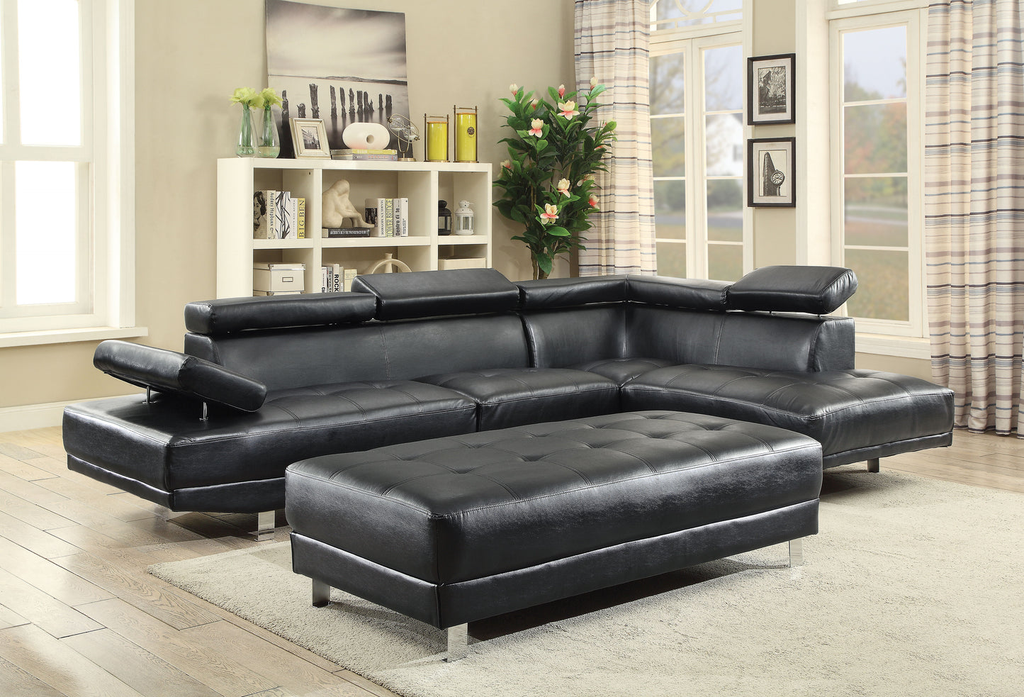 Riveredge - Sectional - Black