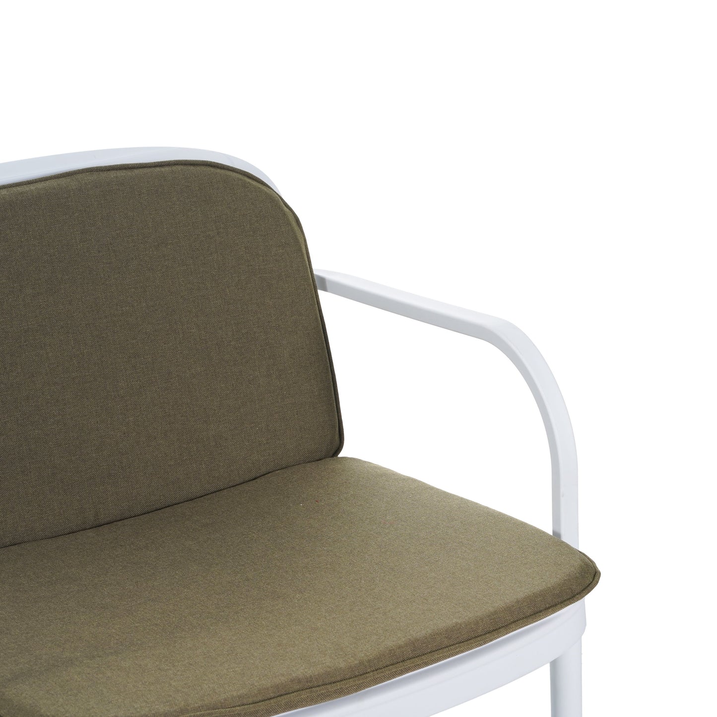 Luna - Outdoor Patio Loveseat - White / Green
