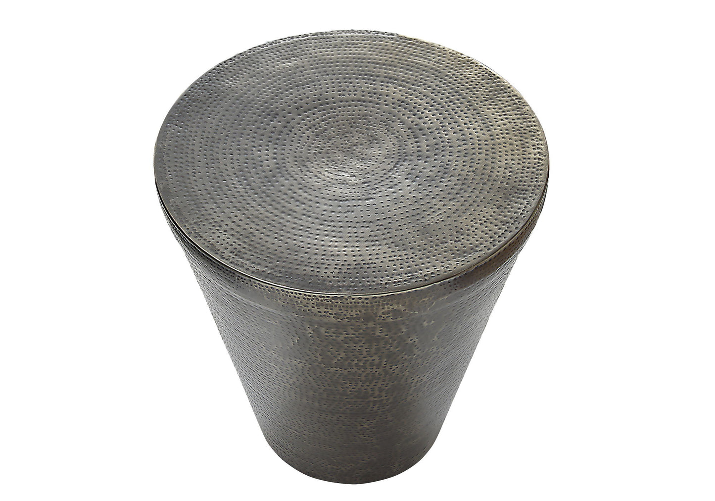 Drum Accent Side Table, Contemporary, Elegant Design - Silver