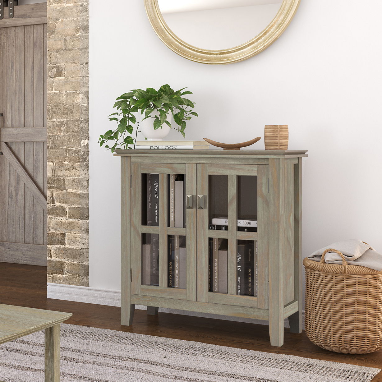 Artisan - Low Storage Cabinet - Distressed Gray