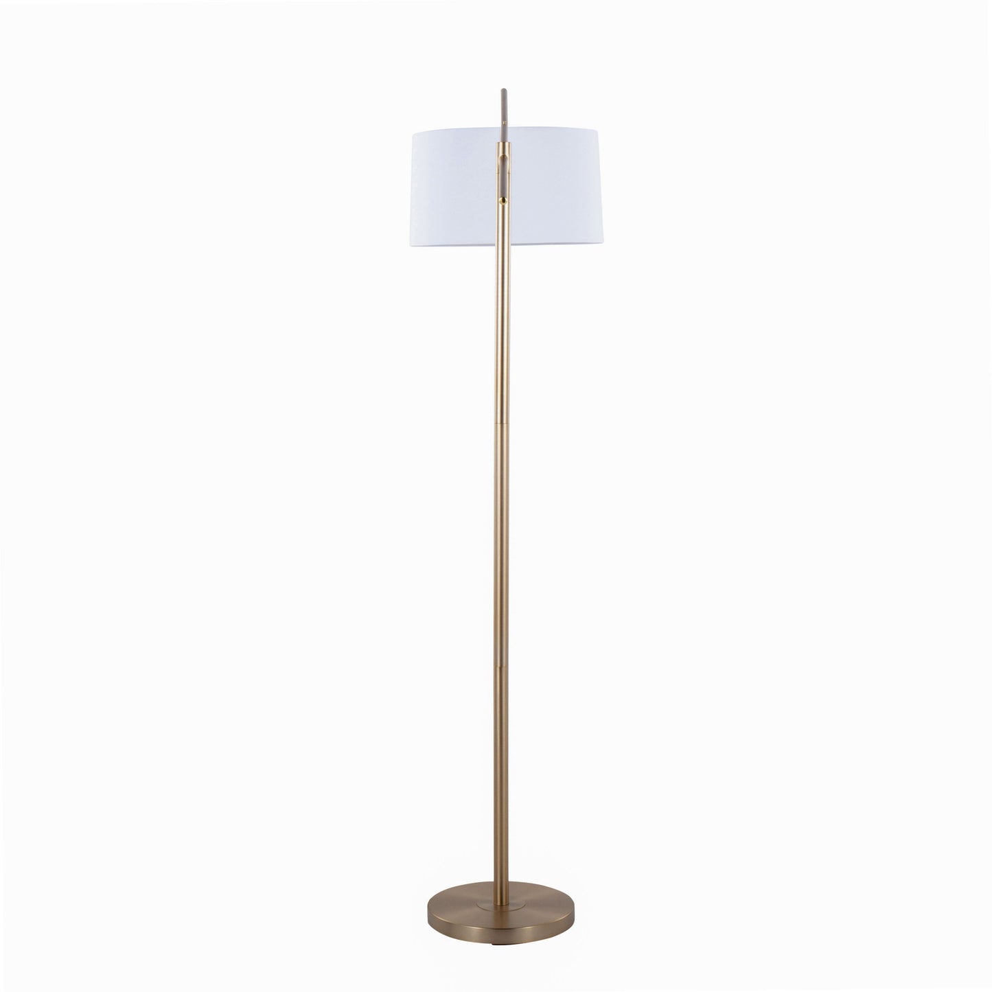 Casper - Contemporary Floor Lamp - Gold / Off White