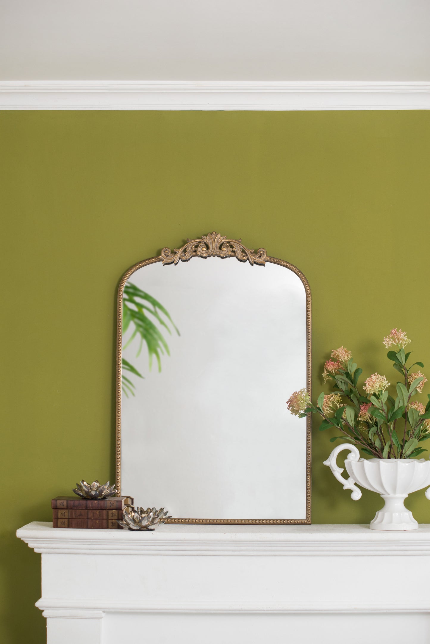 Arch Mirror, Baroque Inspired Wall Decor For Bathroom Bedroom Living Room - Gold