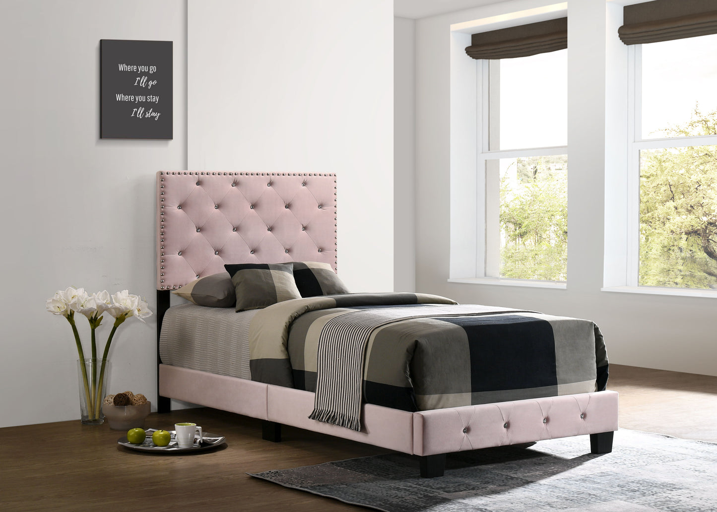 Suffolk - Twin Bed - Pink