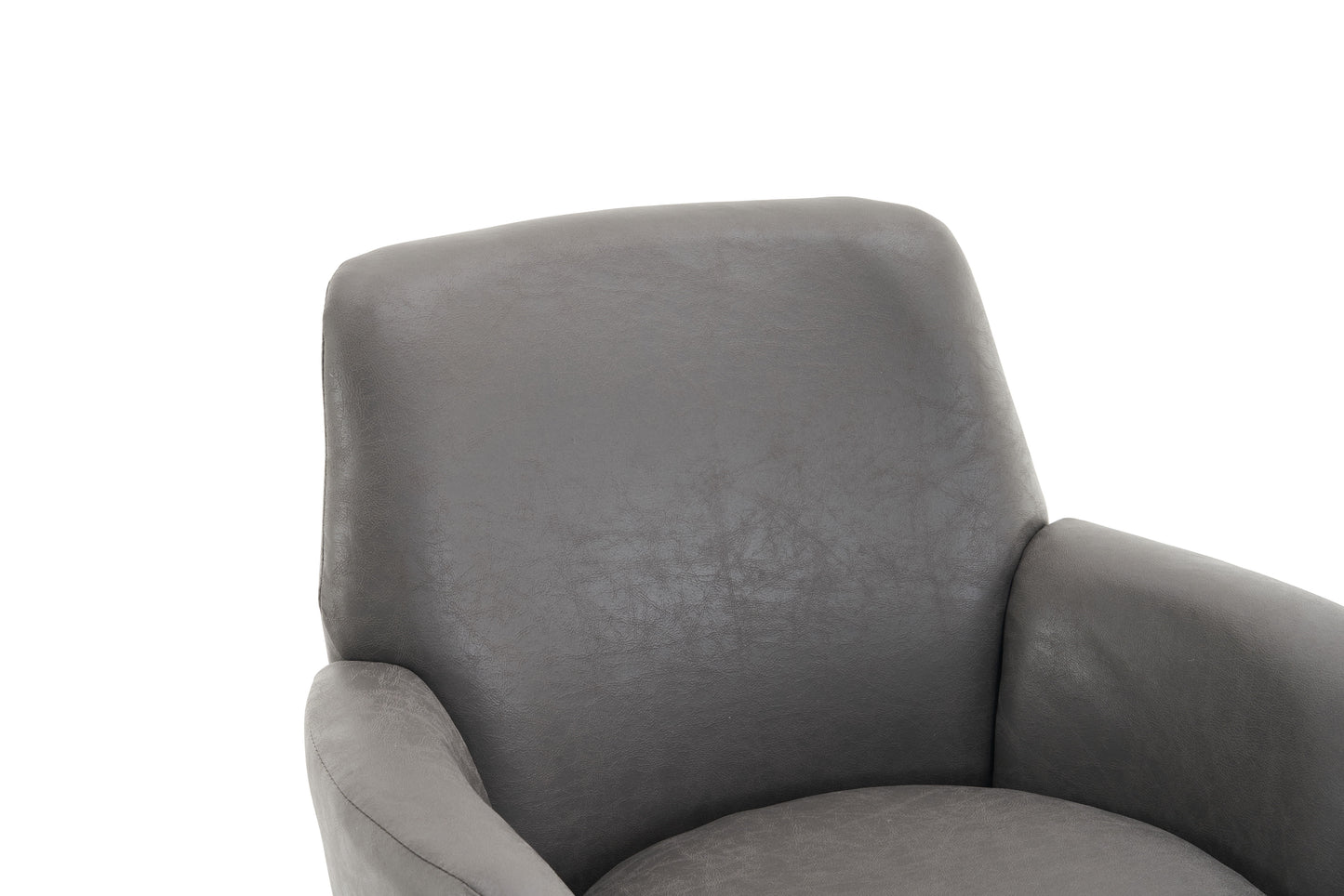 Swivel Barrel Chair, Swivel Accent Chairs Armchair For Living Room, Reading Chairs For Bedroom Comfy, Round Barrel Chairs With Gold Stainless Steel Base - Gray