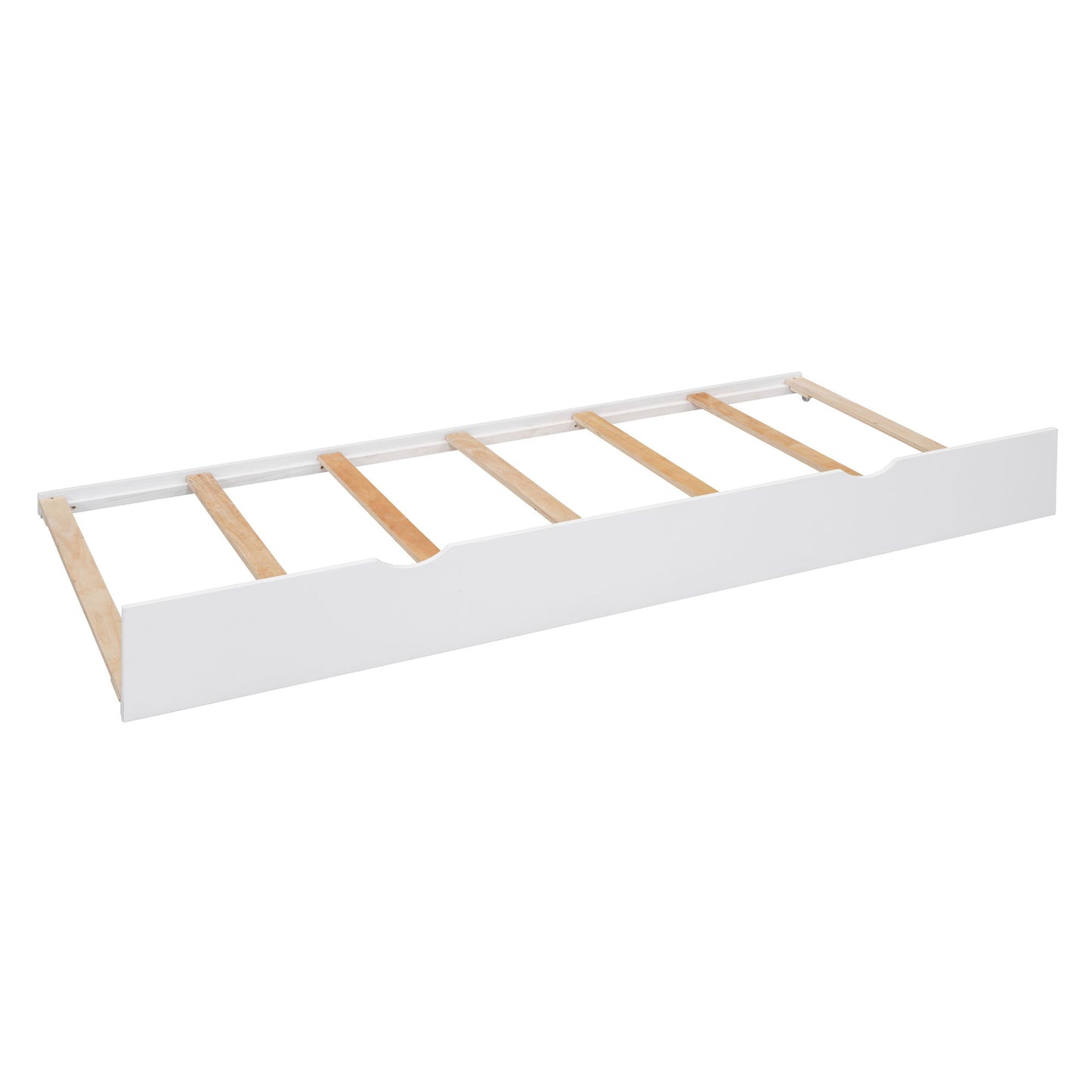 Queen Size Bed With All In One Cabinet, Shelf And Sockets, Twin Long Trundle - White