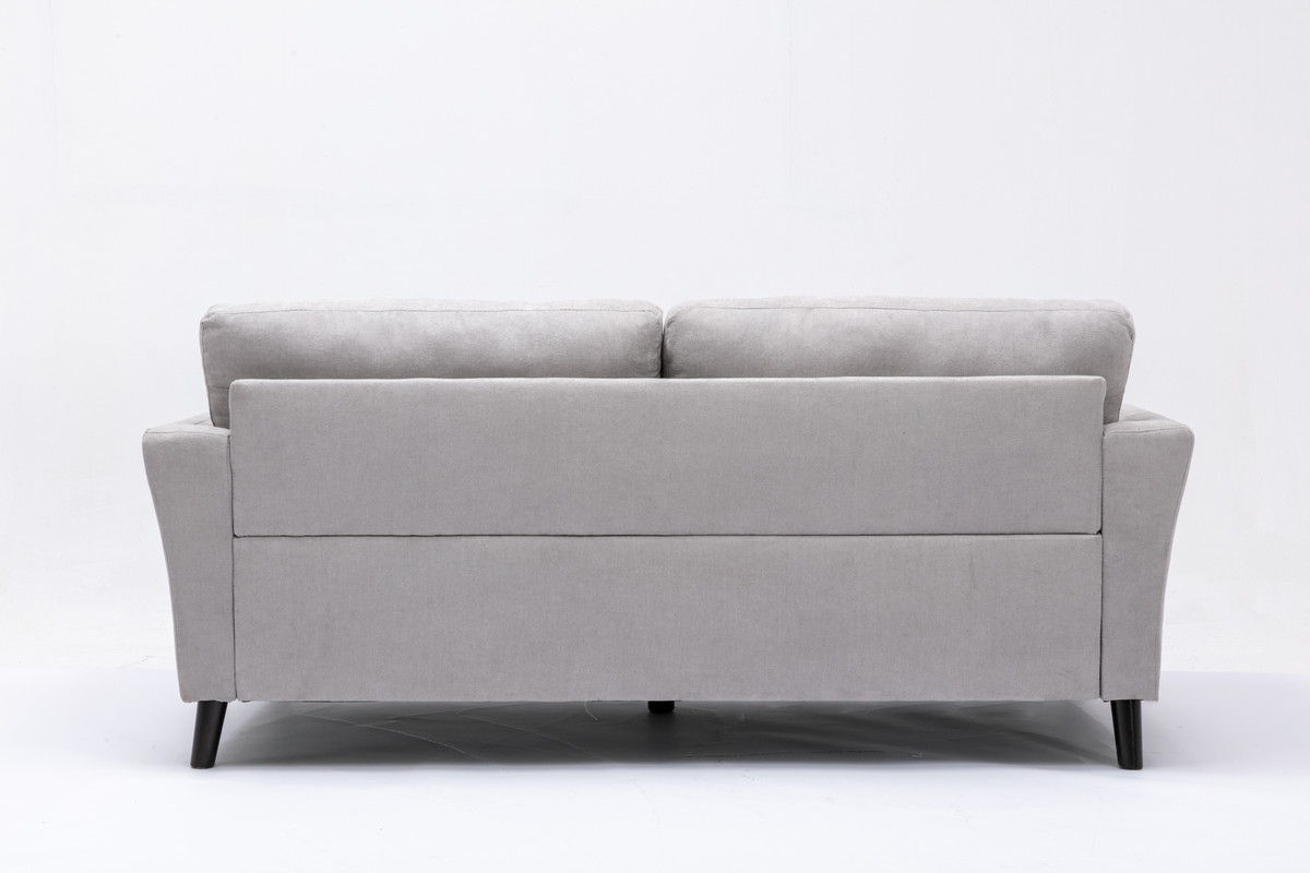 Damian - Woven Fabric Sofa - Light Gray