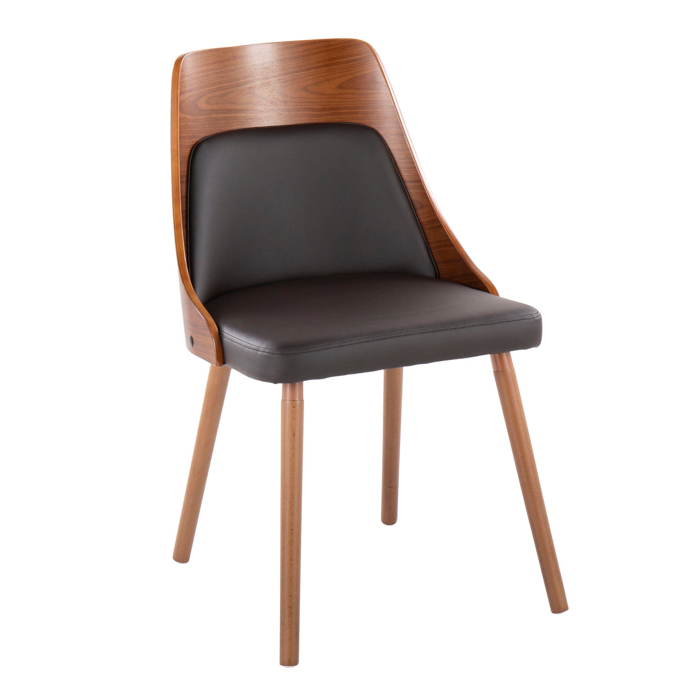 Anabelle - Mid-Century Modern Chair (Set of 2) - Walnut / Brown