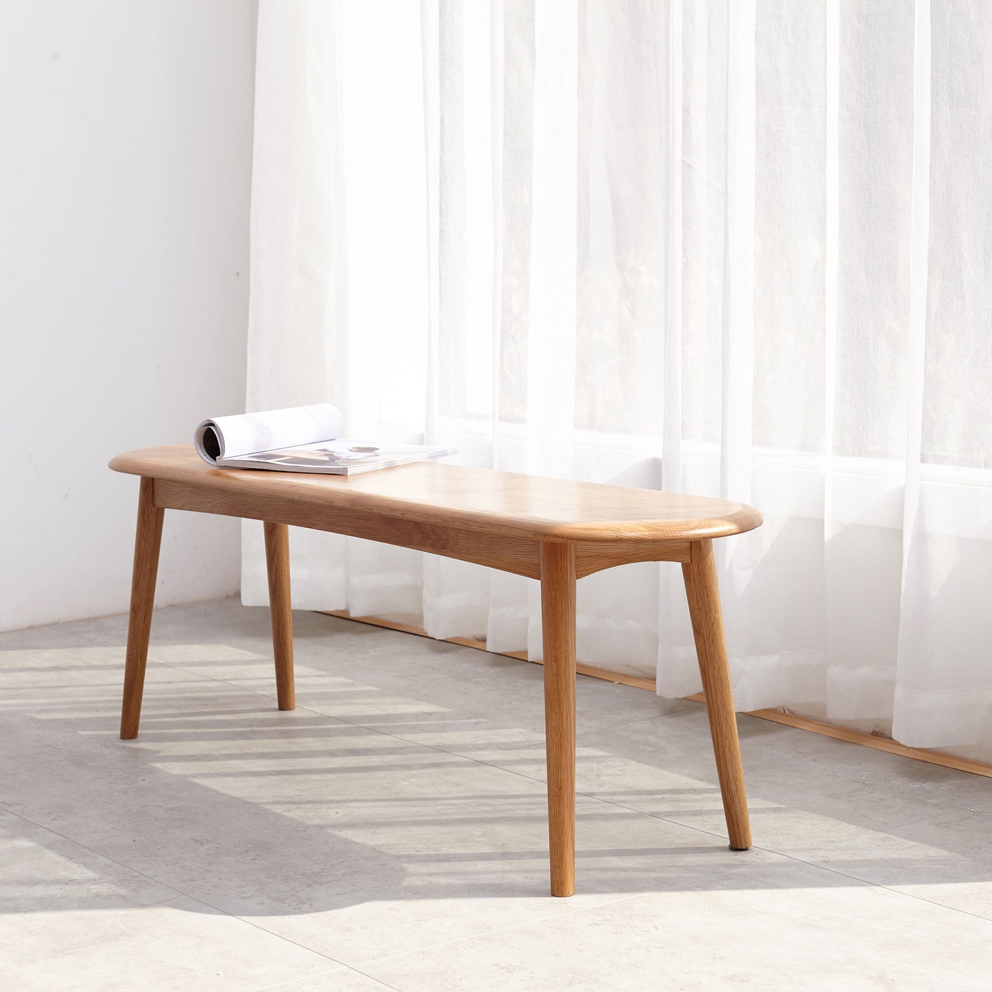 Dining Bench, Table Bench For Living Room - Natural Oak