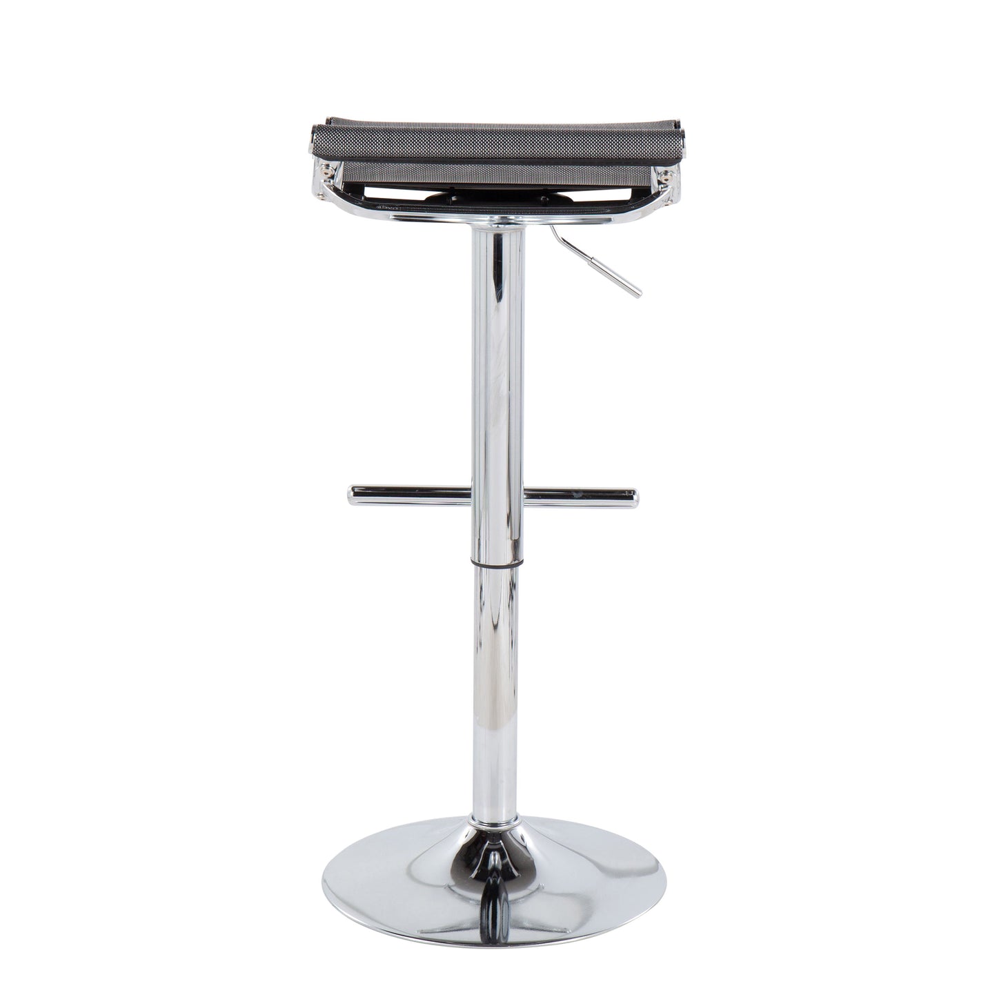 Mirage Ale - Contemporary Adjustable Bar Stool - Chrome / Silver Mesh